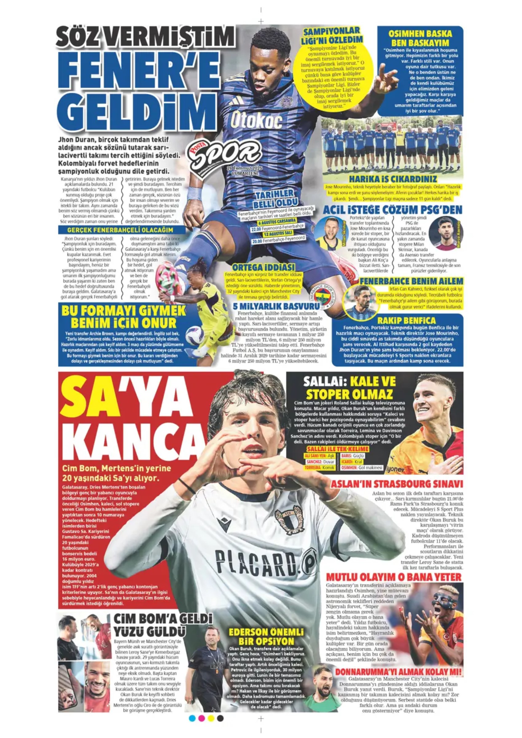 Sporda günün manşetleri... Galatasaray'a Ederson'dan kötü haber! Mertens'in yerine Liverpool'un genç yıldızı geliyor