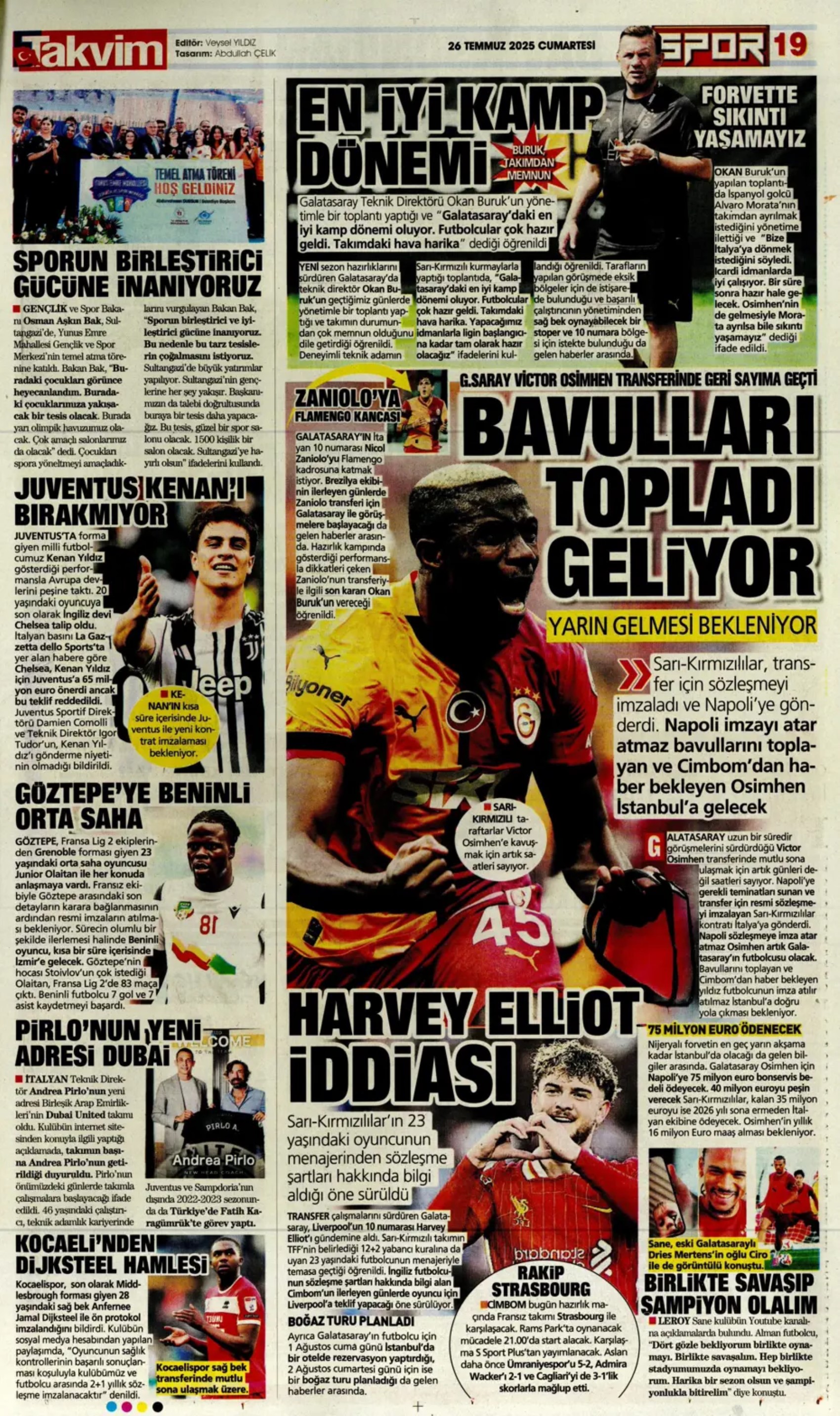 Sporda günün manşetleri... Galatasaray'a Ederson'dan kötü haber! Mertens'in yerine Liverpool'un genç yıldızı geliyor