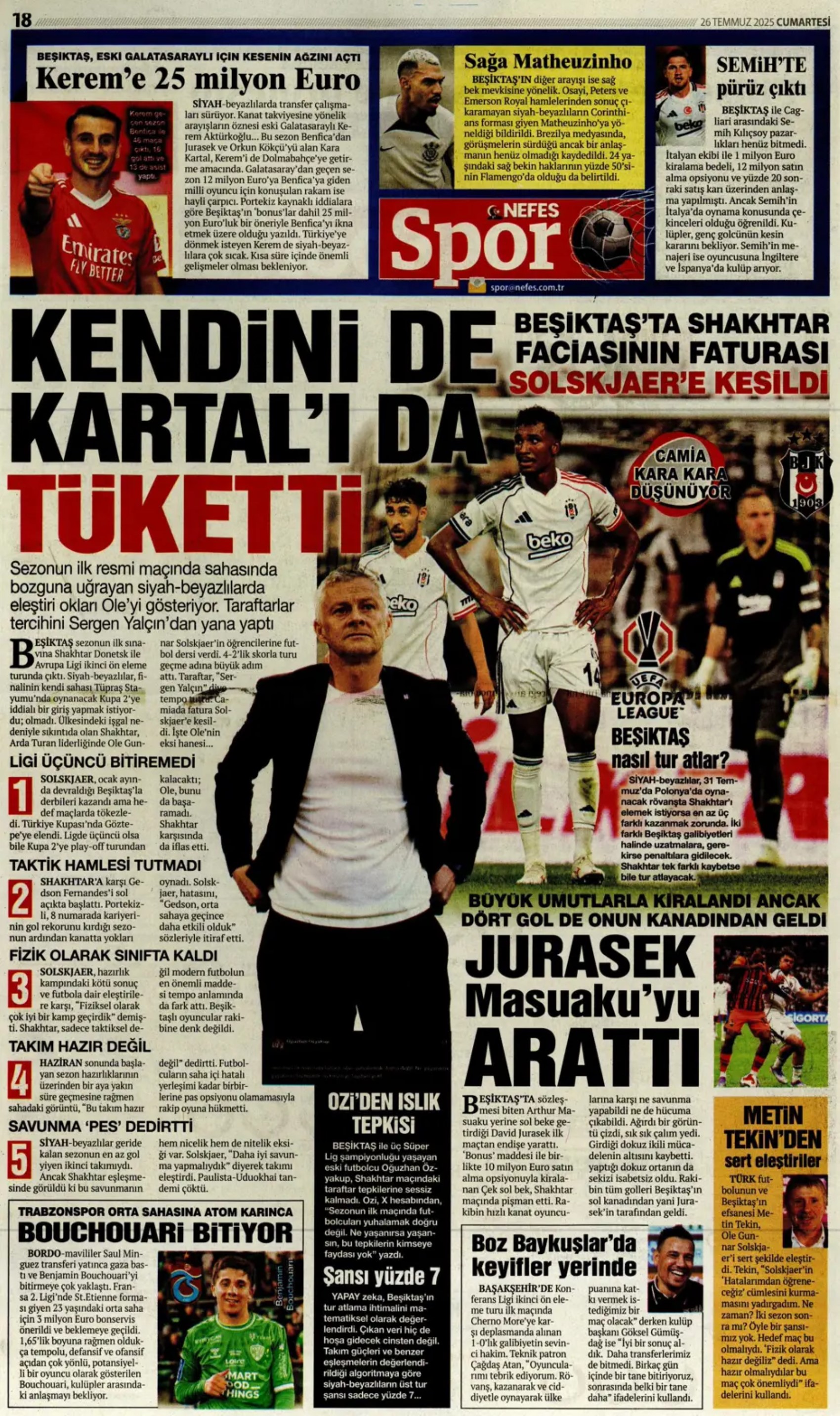 Sporda günün manşetleri... Galatasaray'a Ederson'dan kötü haber! Mertens'in yerine Liverpool'un genç yıldızı geliyor