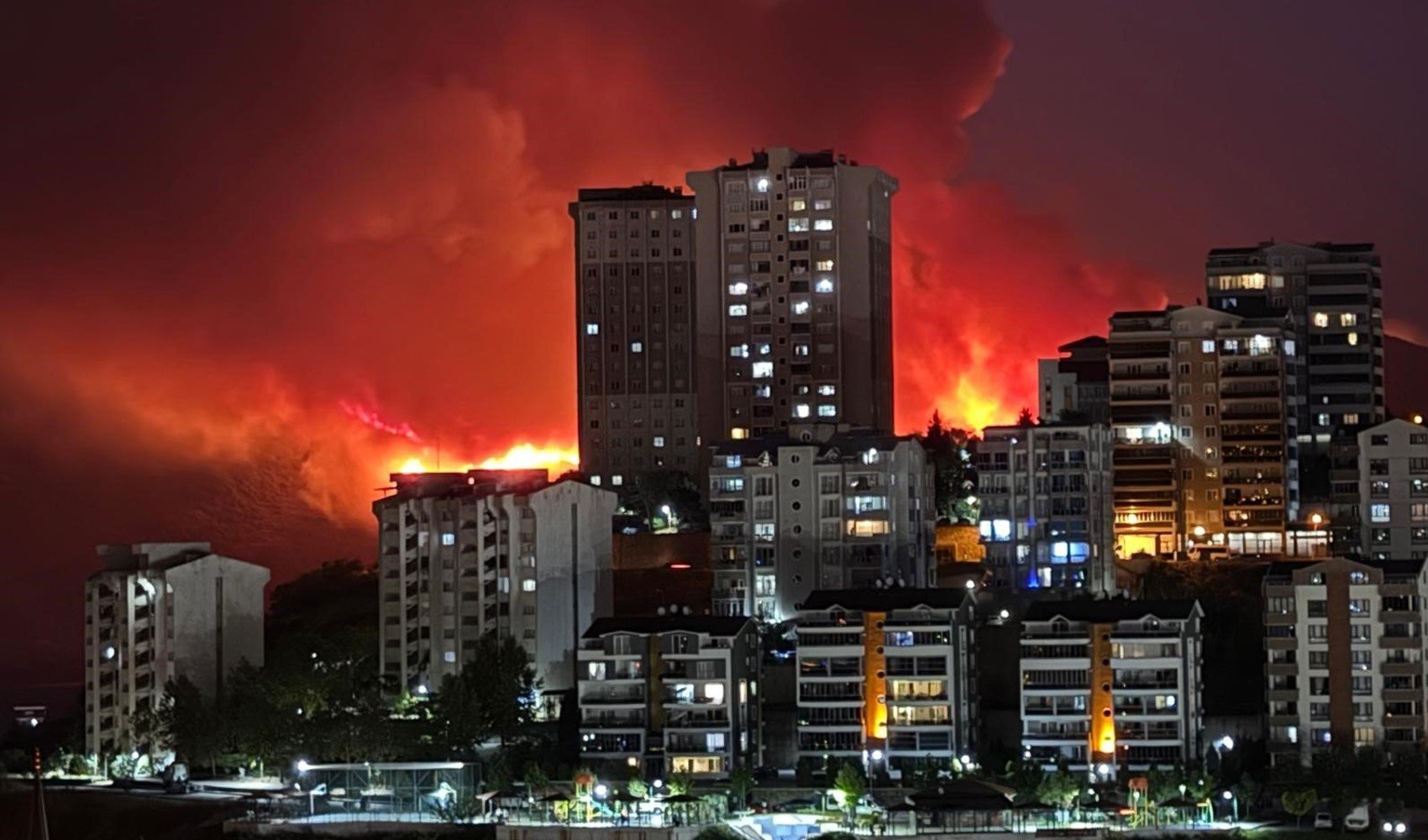 Bursa'da alevler TOKİ bölgesine ilerliyor