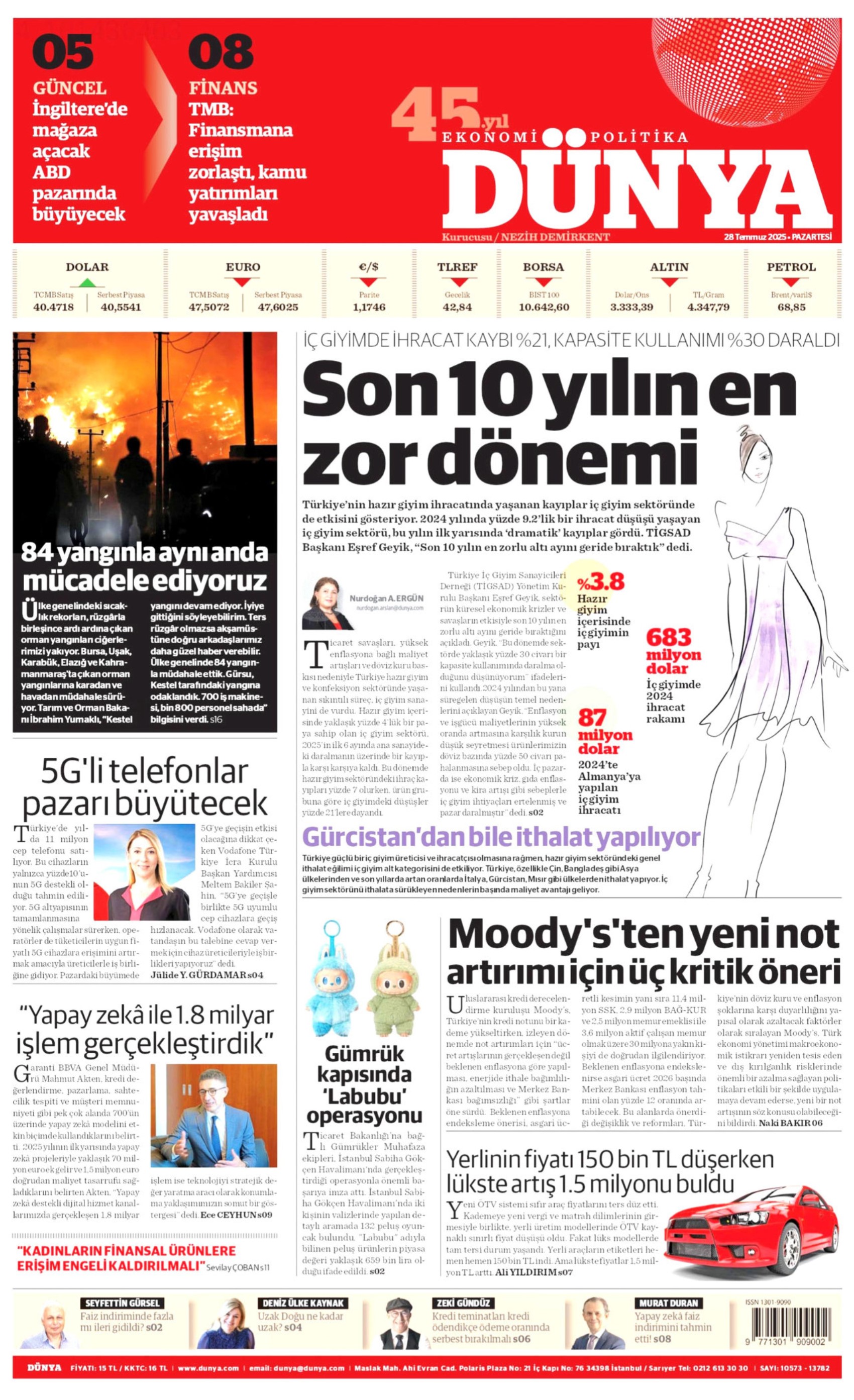 28 Temmuz 2025 gazete manşetleri: Gazeteler, yurt genelindeki orman yangınlarını nasıl gördü?