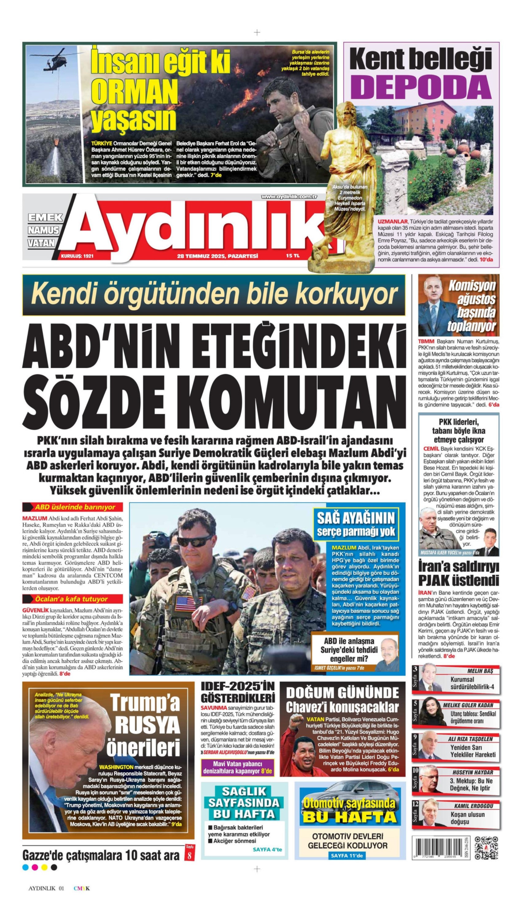 28 Temmuz 2025 gazete manşetleri: Gazeteler, yurt genelindeki orman yangınlarını nasıl gördü?