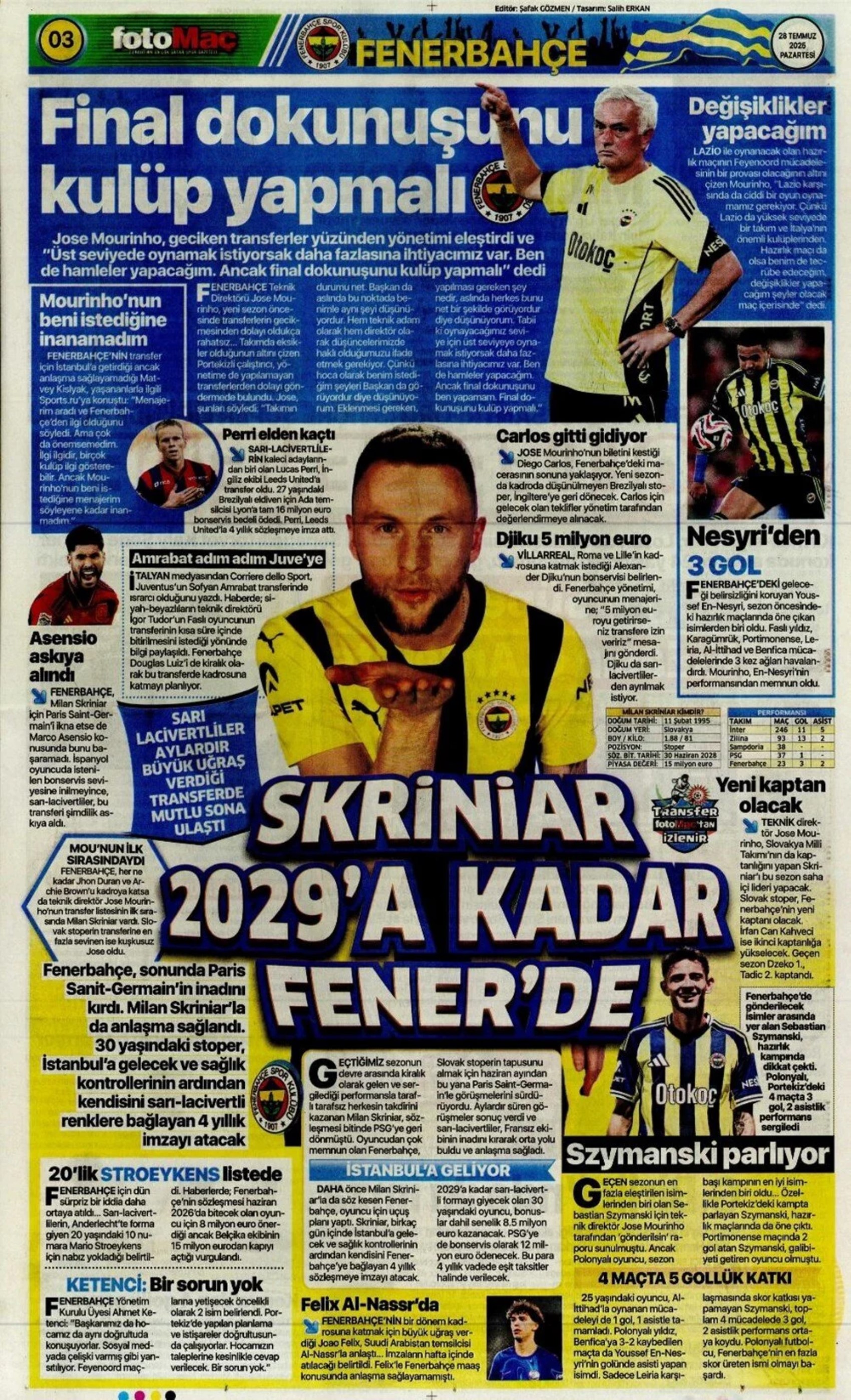 Sporda günün manşetleri... Fenerbahçe'de kanat transferinde hareketli saatler yaşanıyor: İşte gündemdeki o isim!