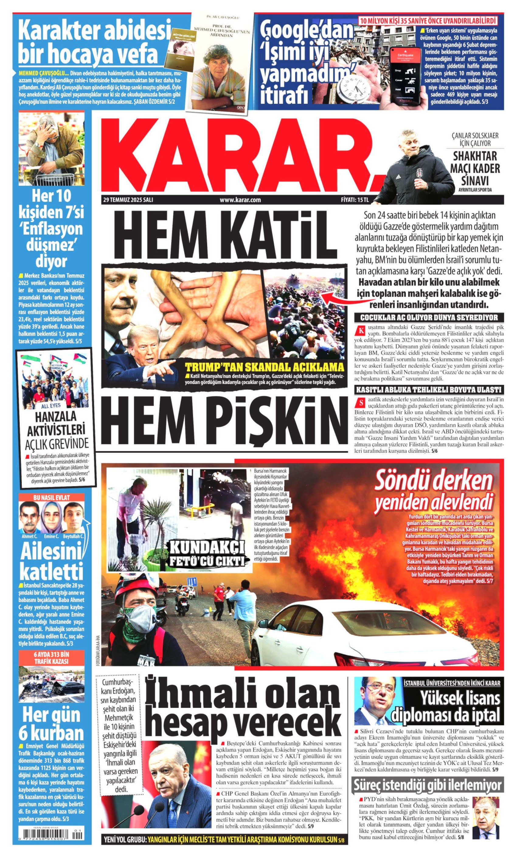 FETÖ'den ihraç edildiği ortaya çıkmıştı: Gazeteler, Bursa'yı yakan kundakçıyı nasıl gördü? (29 Temmuz Salı gazete manşetleri)