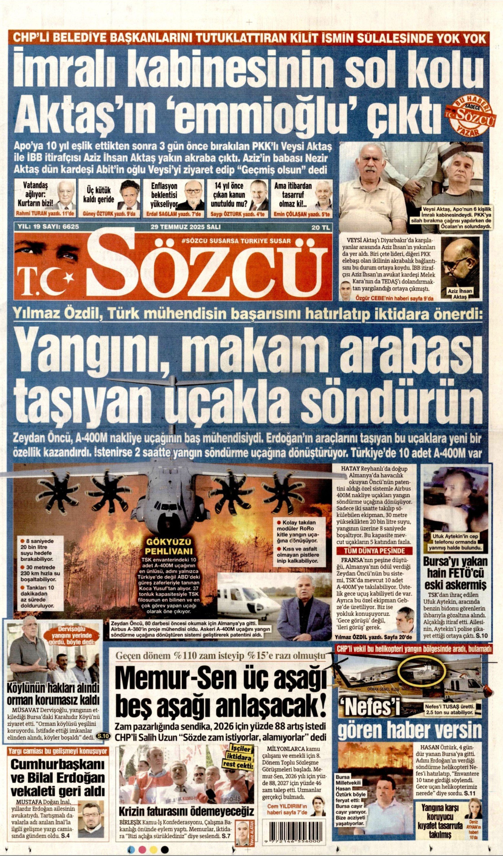 FETÖ'den ihraç edildiği ortaya çıkmıştı: Gazeteler, Bursa'yı yakan kundakçıyı nasıl gördü? (29 Temmuz Salı gazete manşetleri)
