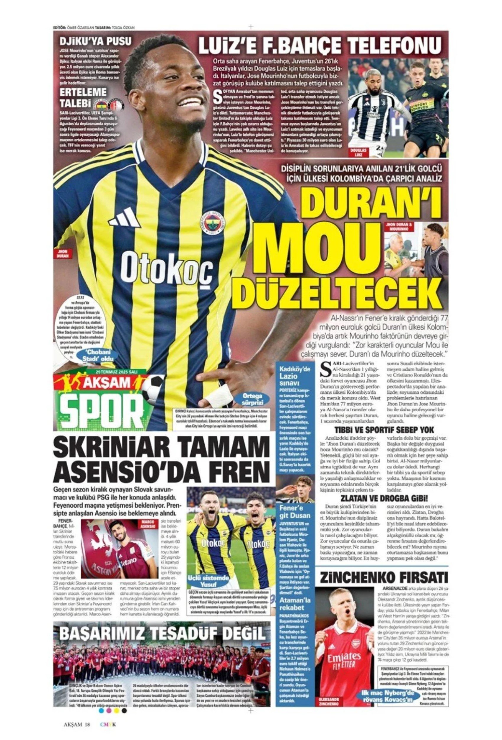 Sporda günün manşetleri... Galatasaray Donnarumma transferinde atağa kalktı: Fenerbahçe'de Douglas Luis mesaisi