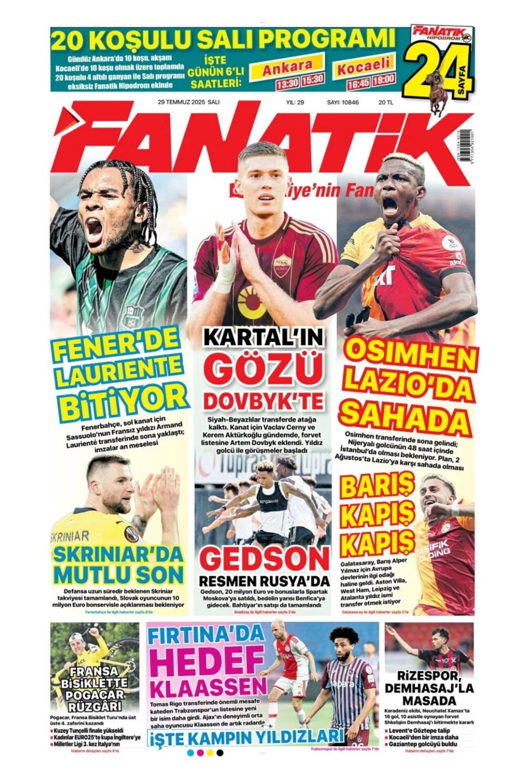 Sporda günün manşetleri... Galatasaray Donnarumma transferinde atağa kalktı: Fenerbahçe'de Douglas Luis mesaisi