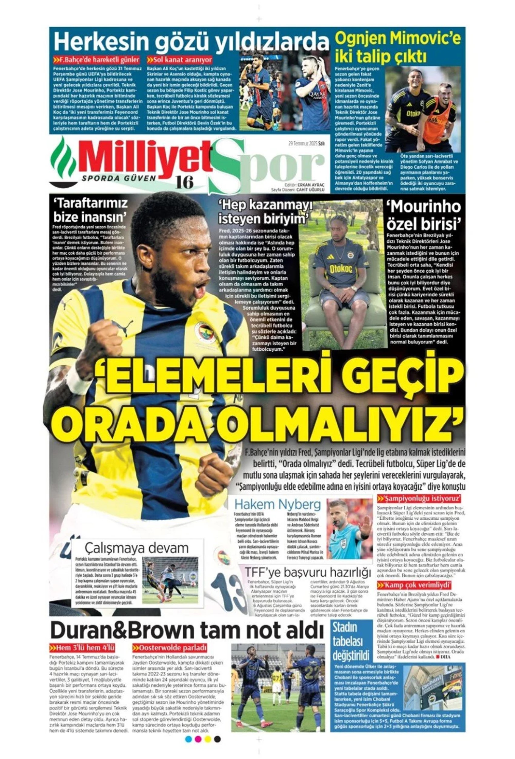 Sporda günün manşetleri... Galatasaray Donnarumma transferinde atağa kalktı: Fenerbahçe'de Douglas Luis mesaisi