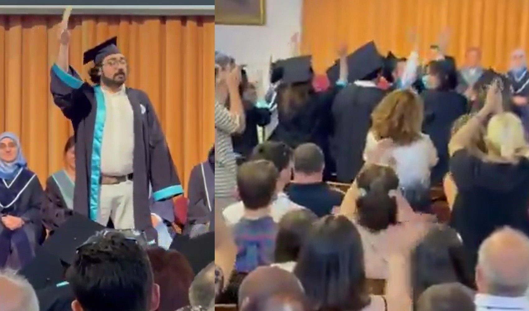 Boğaziçi Üniversitesi mezuniyet töreninde diploma protestosu: Diplomasını yırtıp haykırdı Boğaziçi Üniversitesi mezuniyet töreninde diploma protestosu: Diplomasını yırtıp haykırdı