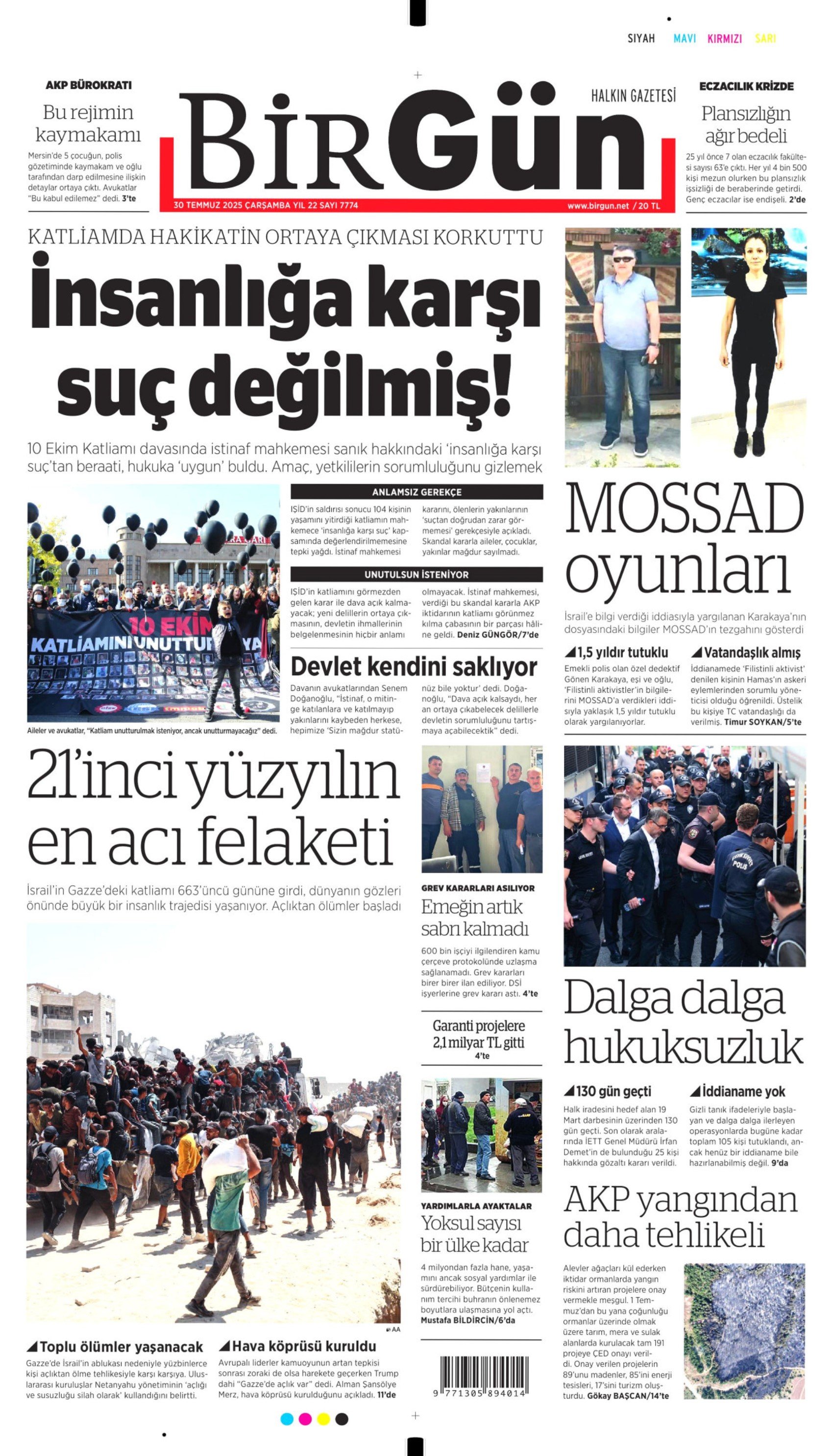 30 Temmuz 2025 gazete manşetleri