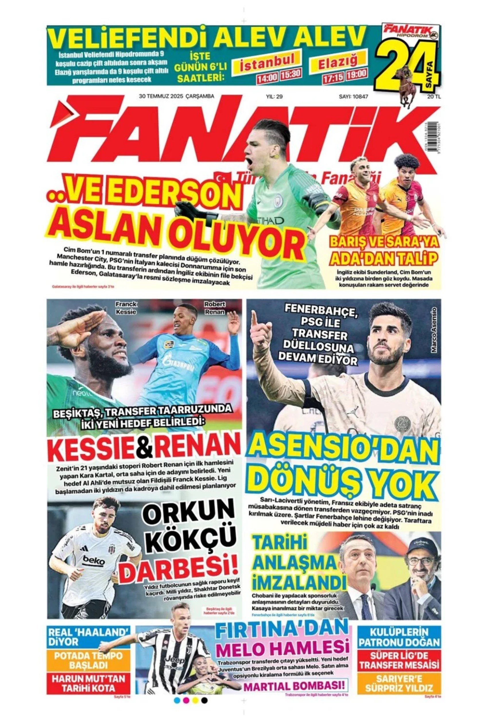 Sporda günün manşetleri... Galatasaray'da kaleci mesaisi: Ya Sergen ya Mancini