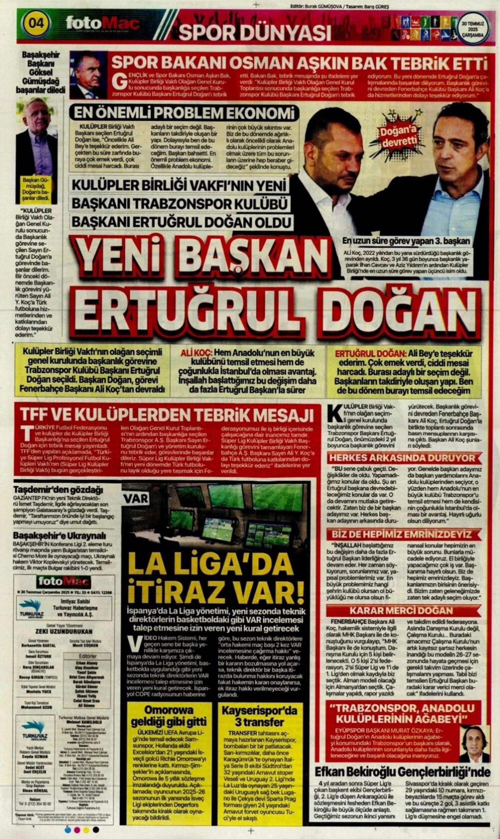 Sporda günün manşetleri... Galatasaray'da kaleci mesaisi: Ya Sergen ya Mancini