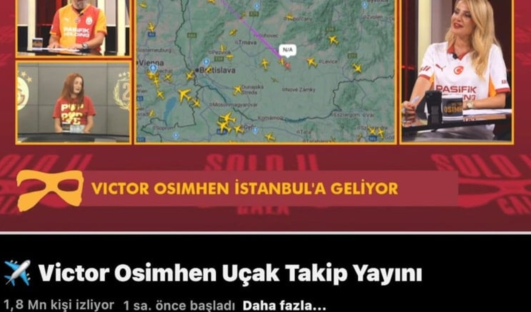 Victor Osimhen geliyor! Uçak yayınını milyonlar izledi
