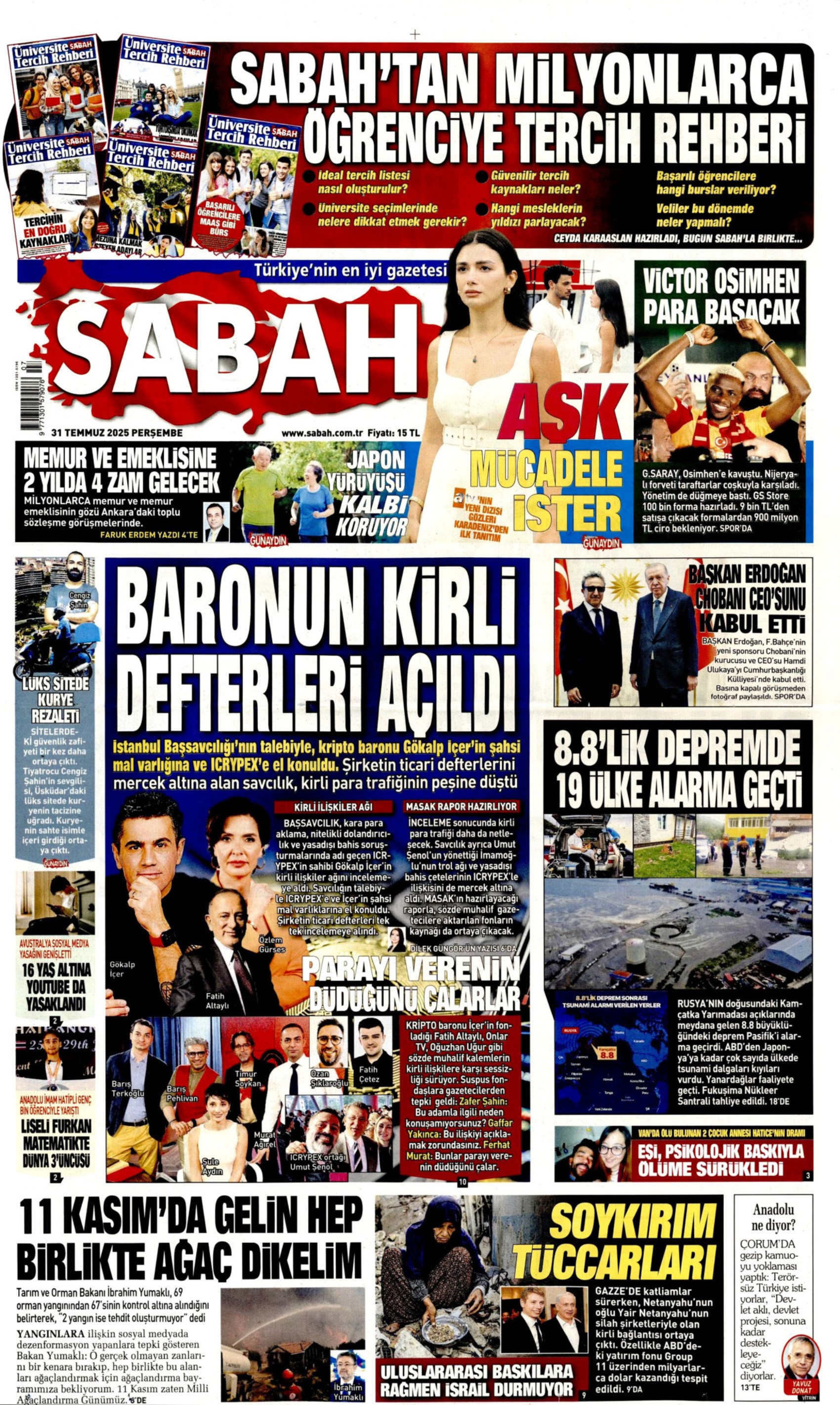 31 Temmuz 2025 gazete manşetleri: Gazeteler, Özgür Özel’in komisyon kararını nasıl gördü?