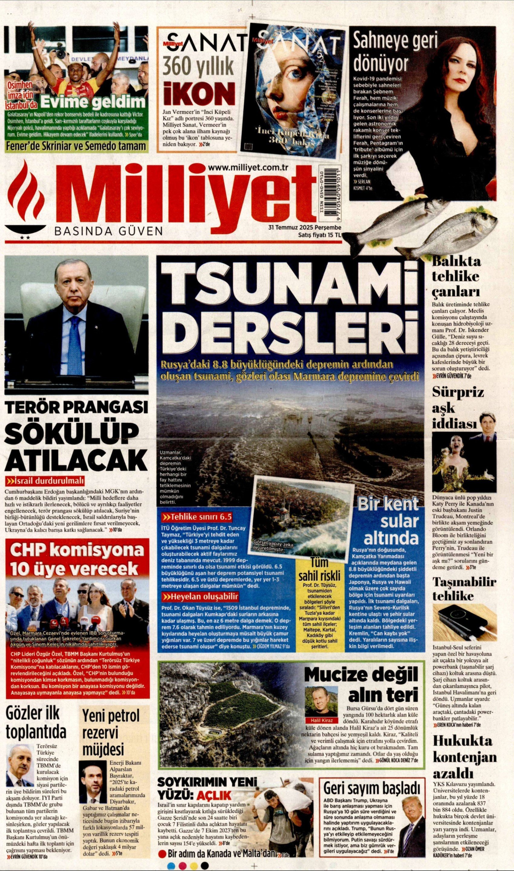 31 Temmuz 2025 gazete manşetleri: Gazeteler, Özgür Özel’in komisyon kararını nasıl gördü?