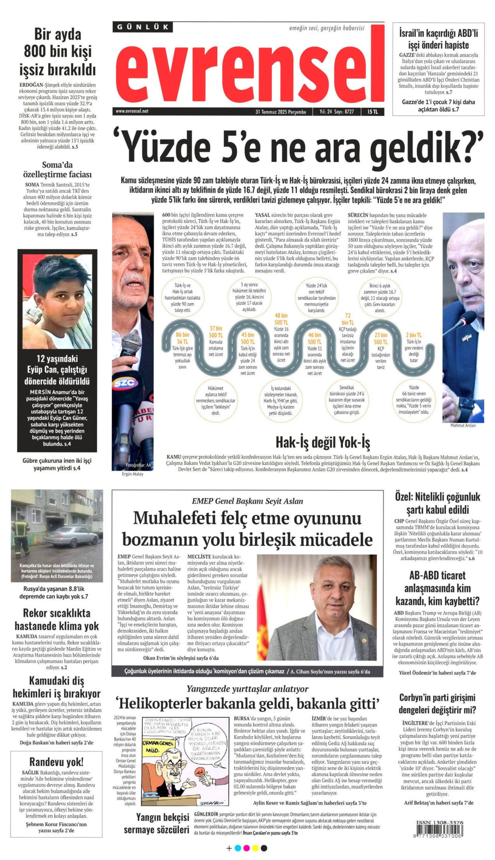 31 Temmuz 2025 gazete manşetleri: Gazeteler, Özgür Özel’in komisyon kararını nasıl gördü?