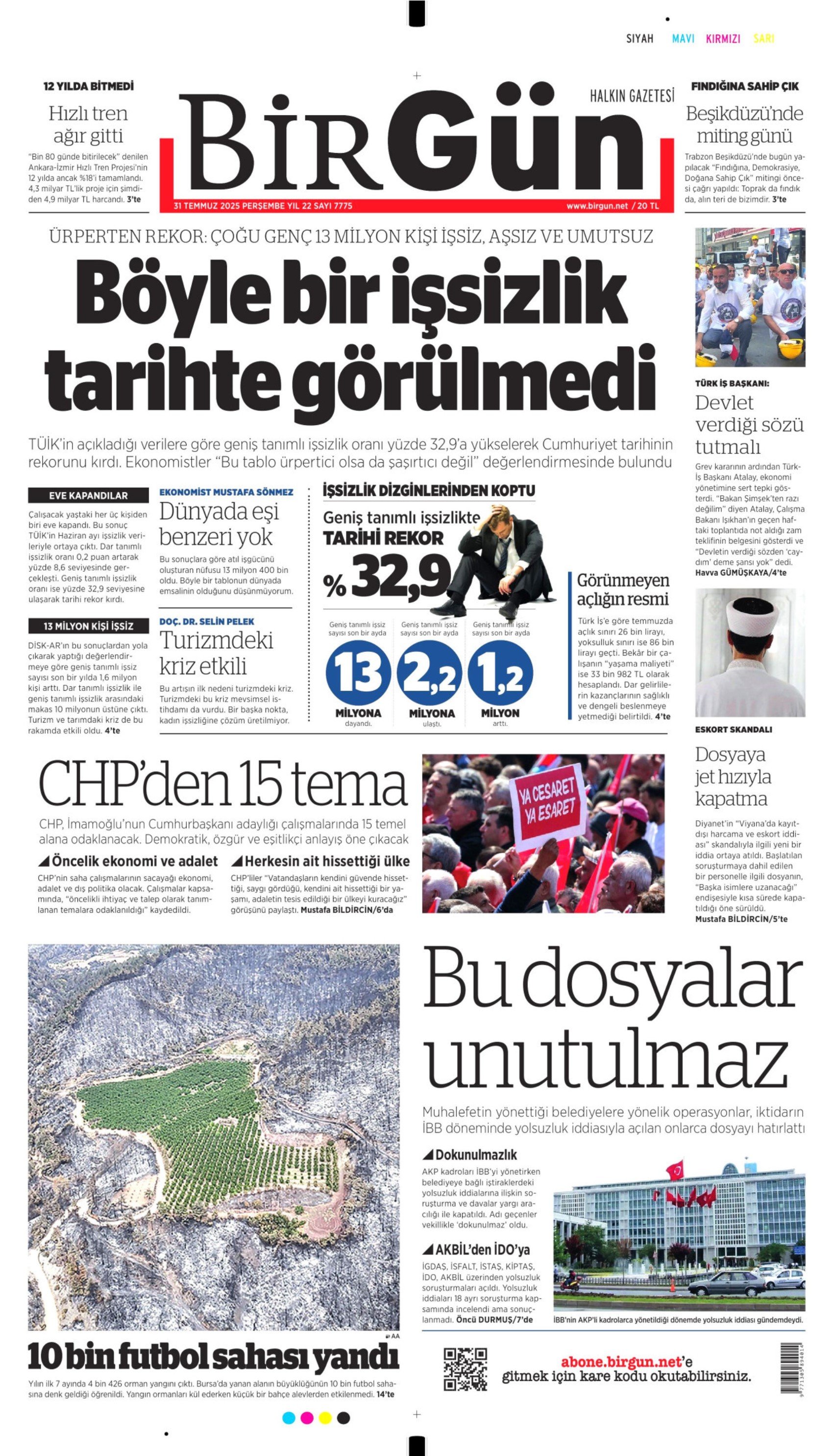 31 Temmuz 2025 gazete manşetleri: Gazeteler, Özgür Özel’in komisyon kararını nasıl gördü?