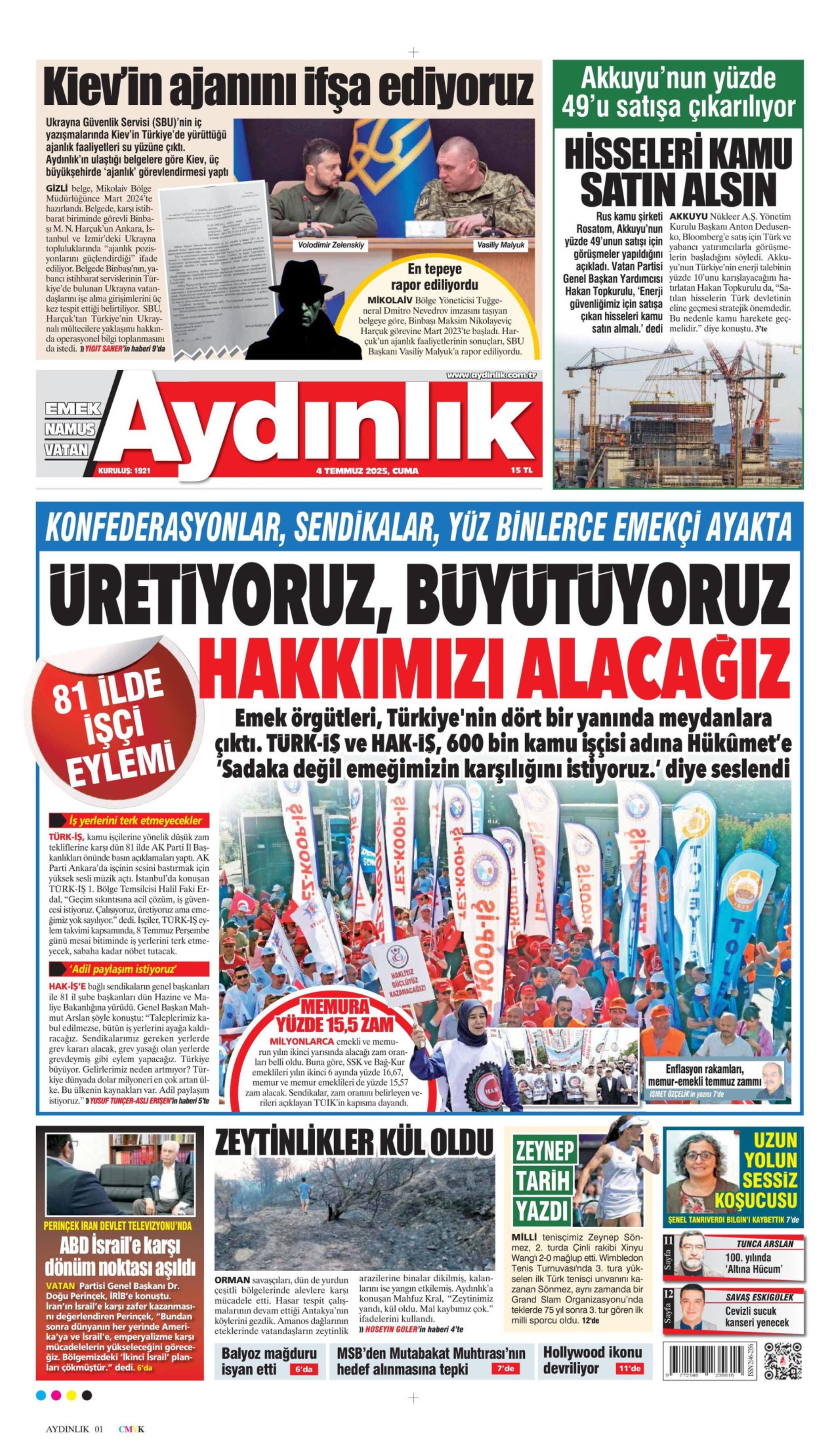 4 Temmuz 2025 gazete manşetleri: Türkiye orman yangınlarıyla sarsıldı! Önce can sonra Azerbaycan