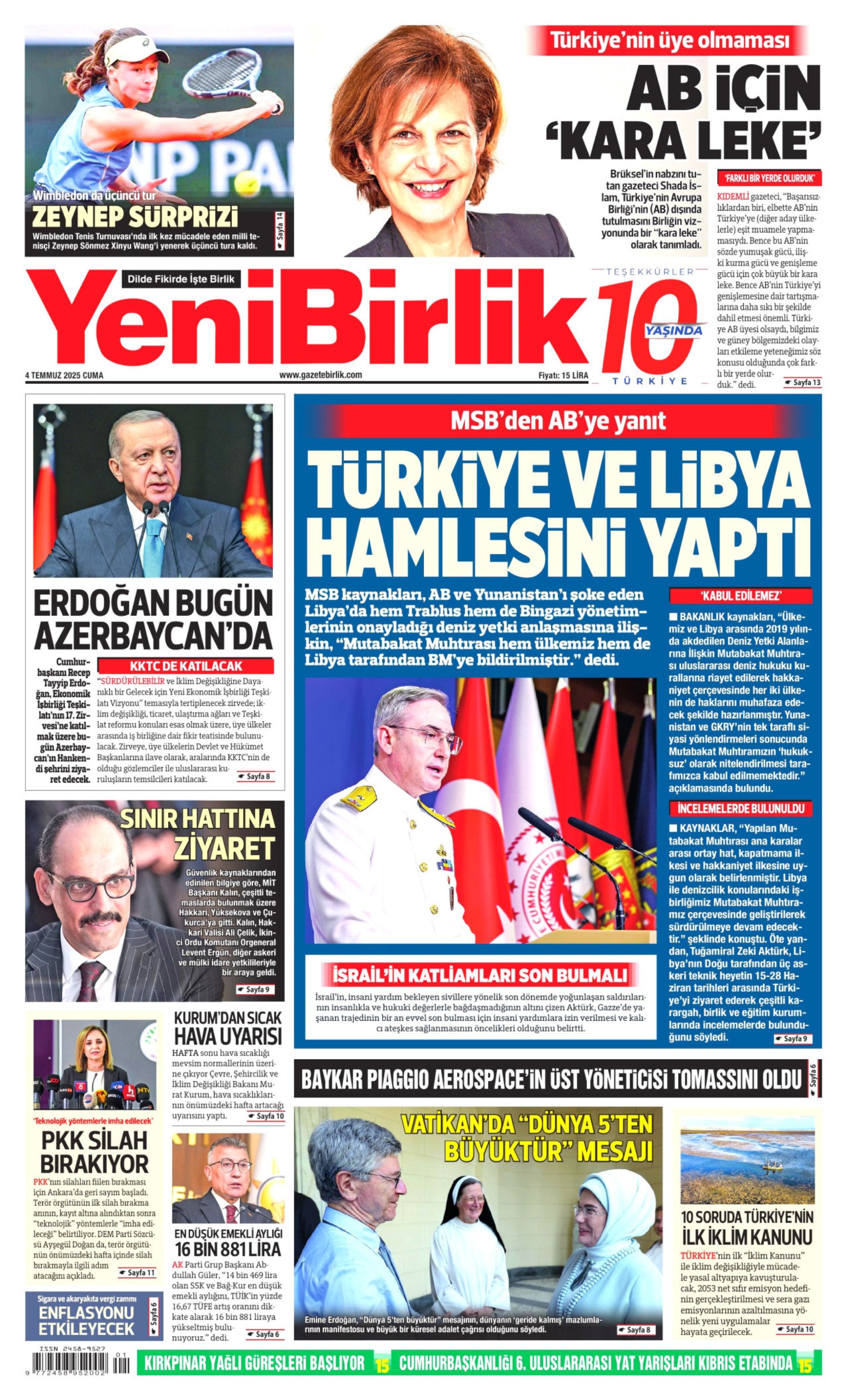 4 Temmuz 2025 gazete manşetleri: Türkiye orman yangınlarıyla sarsıldı! Önce can sonra Azerbaycan