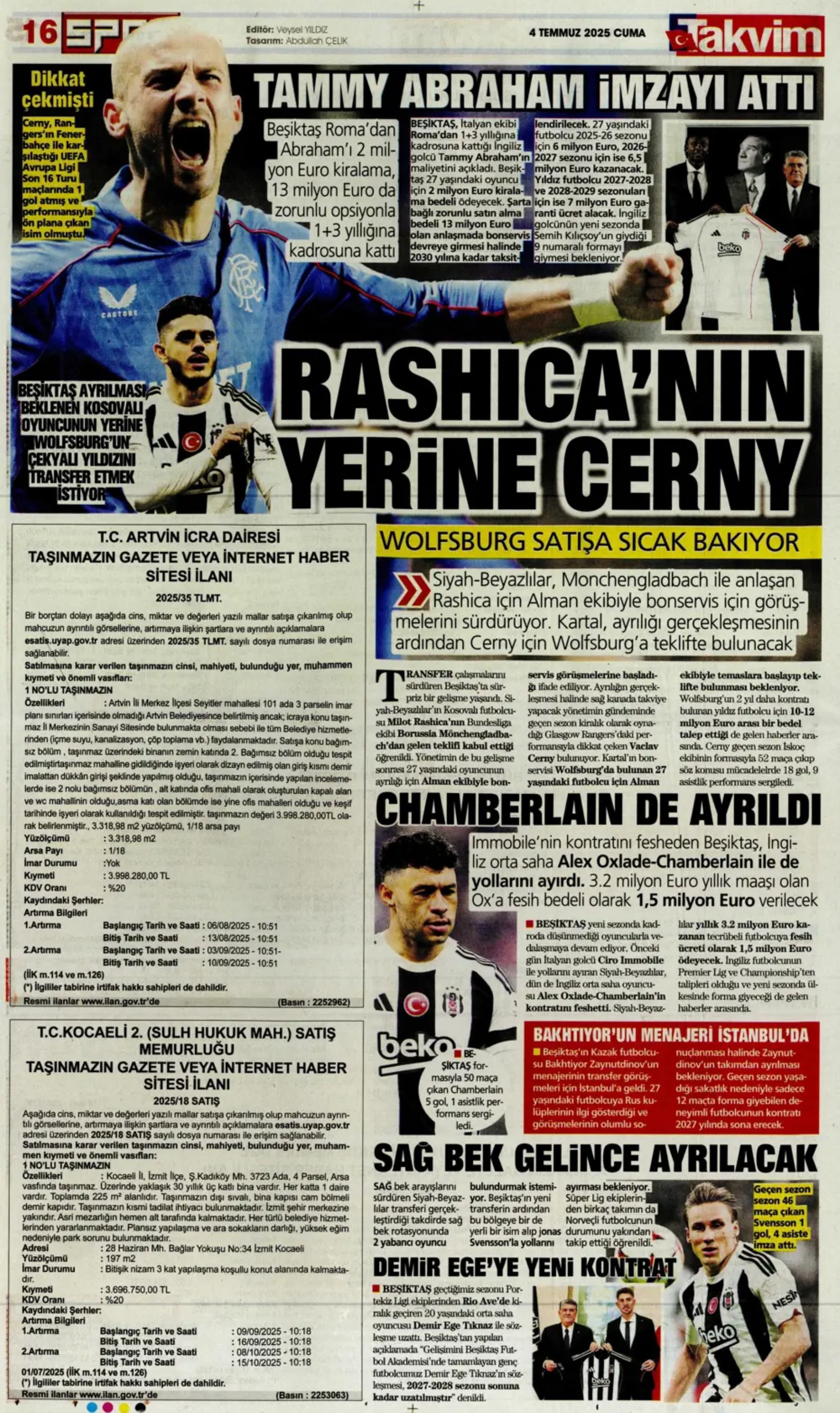 Sporda günün manşetleri... Fenerbahçe'de gündem Douglas Luiz, Galatasaray çizme'den haber bekliyor