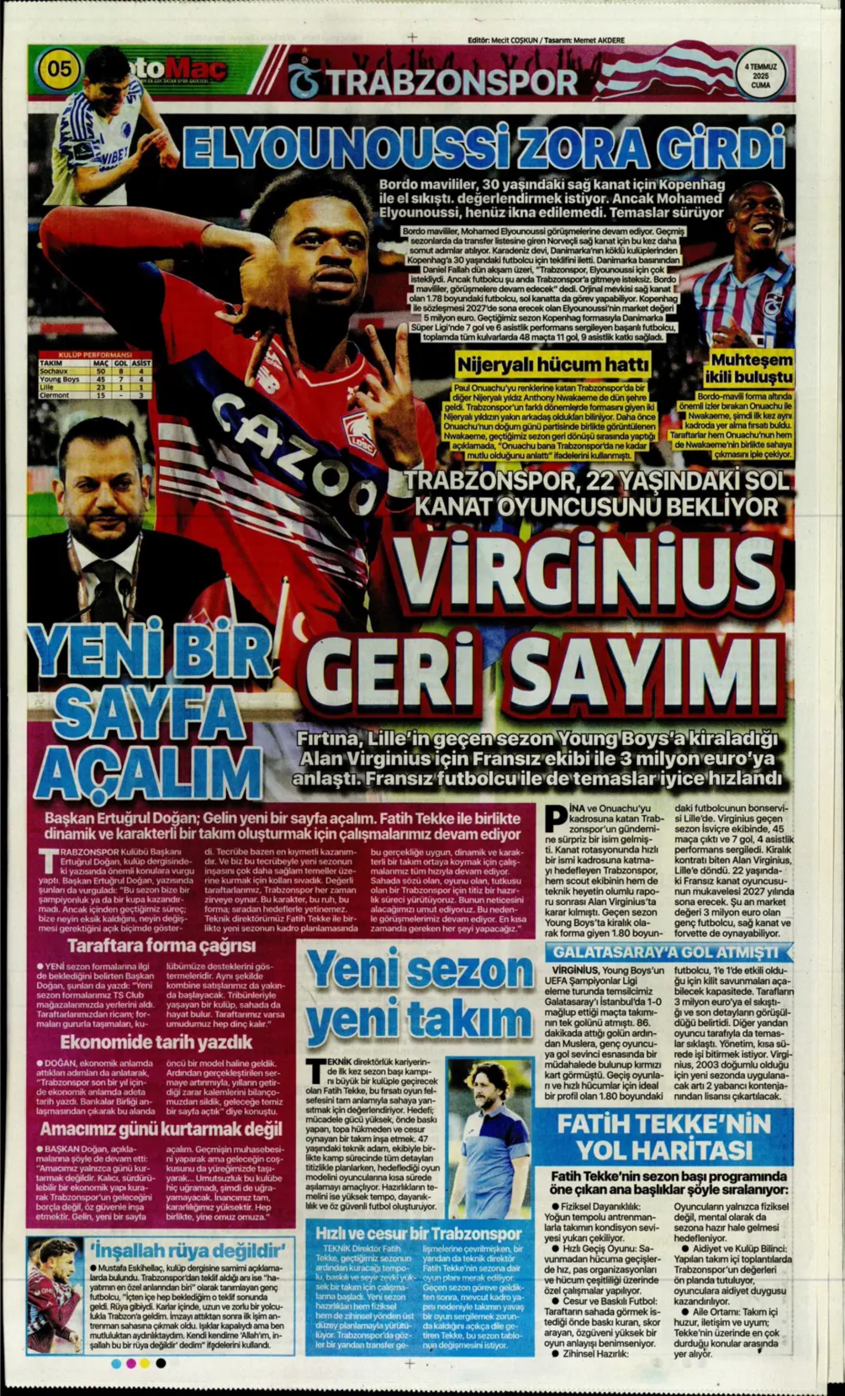 Sporda günün manşetleri... Fenerbahçe'de gündem Douglas Luiz, Galatasaray çizme'den haber bekliyor