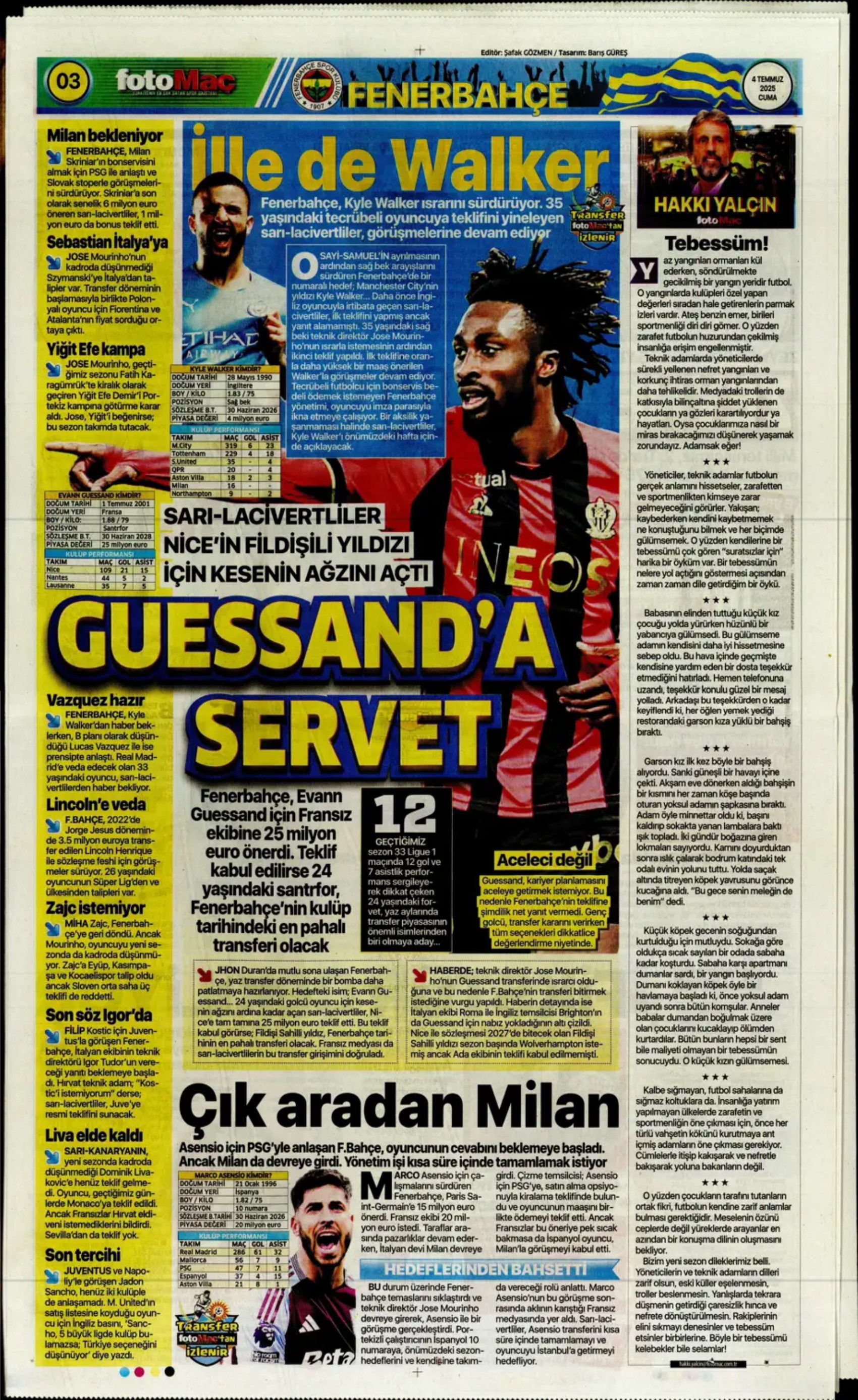Sporda günün manşetleri... Fenerbahçe'de gündem Douglas Luiz, Galatasaray çizme'den haber bekliyor