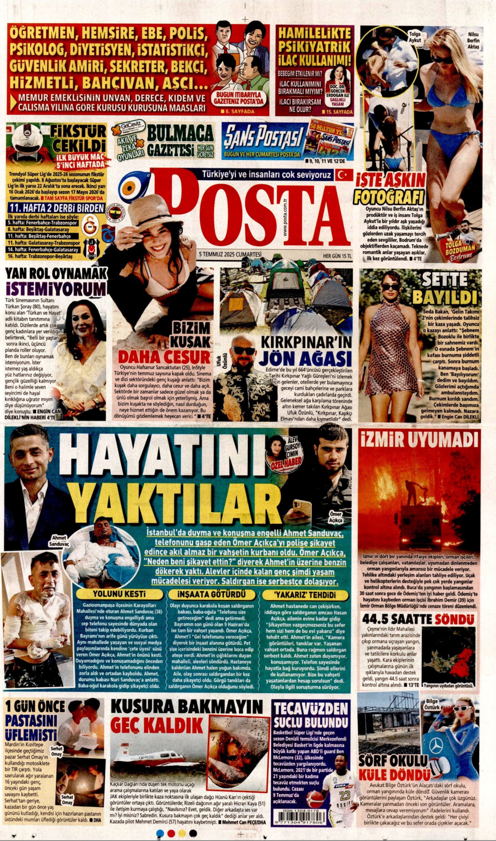 5 Temmuz 2025 gazete manşetleri