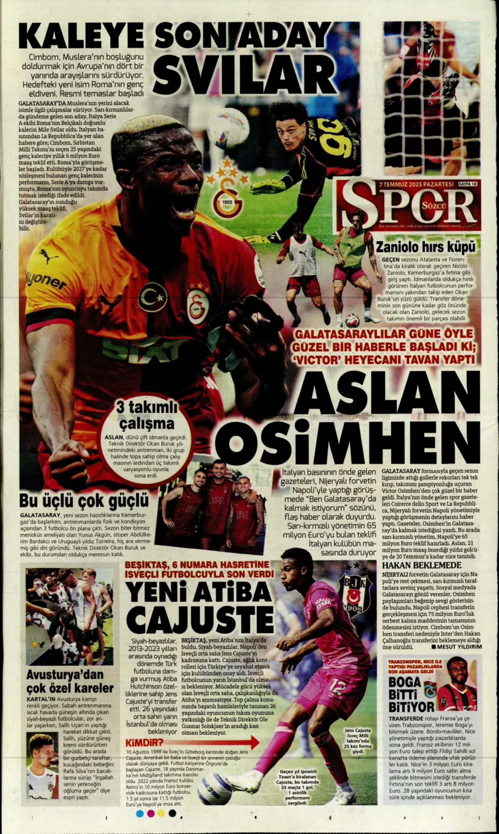 Sporda günün manşetleri: Victor Osimhen kararını verdi! Galatasaray'da kalacak mı?