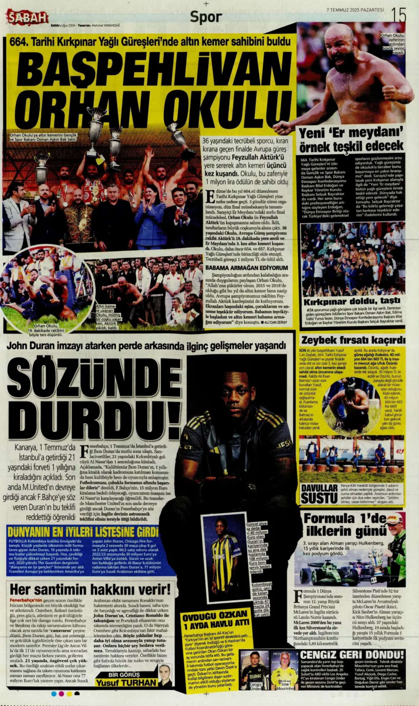 Sporda günün manşetleri: Victor Osimhen kararını verdi! Galatasaray'da kalacak mı?