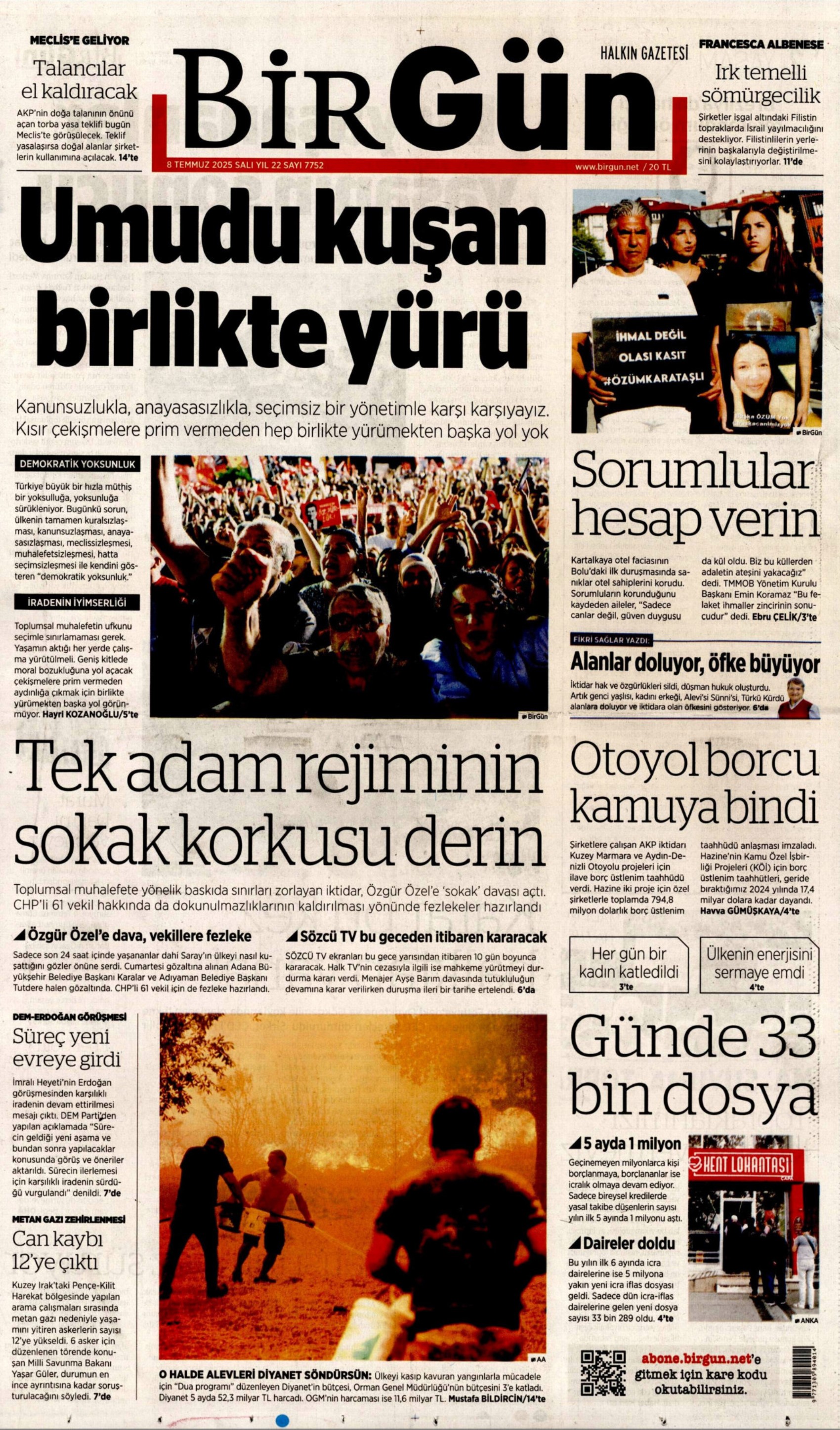 8 Temmuz 2025 gazete manşetleri: Gazeteler, Erdoğan-DEM Parti görüşmesini nasıl gördü?