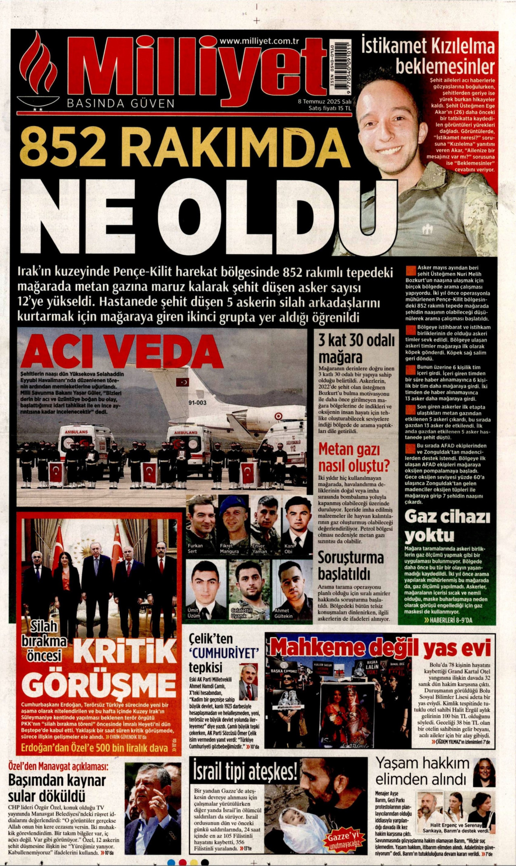 8 Temmuz 2025 gazete manşetleri: Gazeteler, Erdoğan-DEM Parti görüşmesini nasıl gördü?