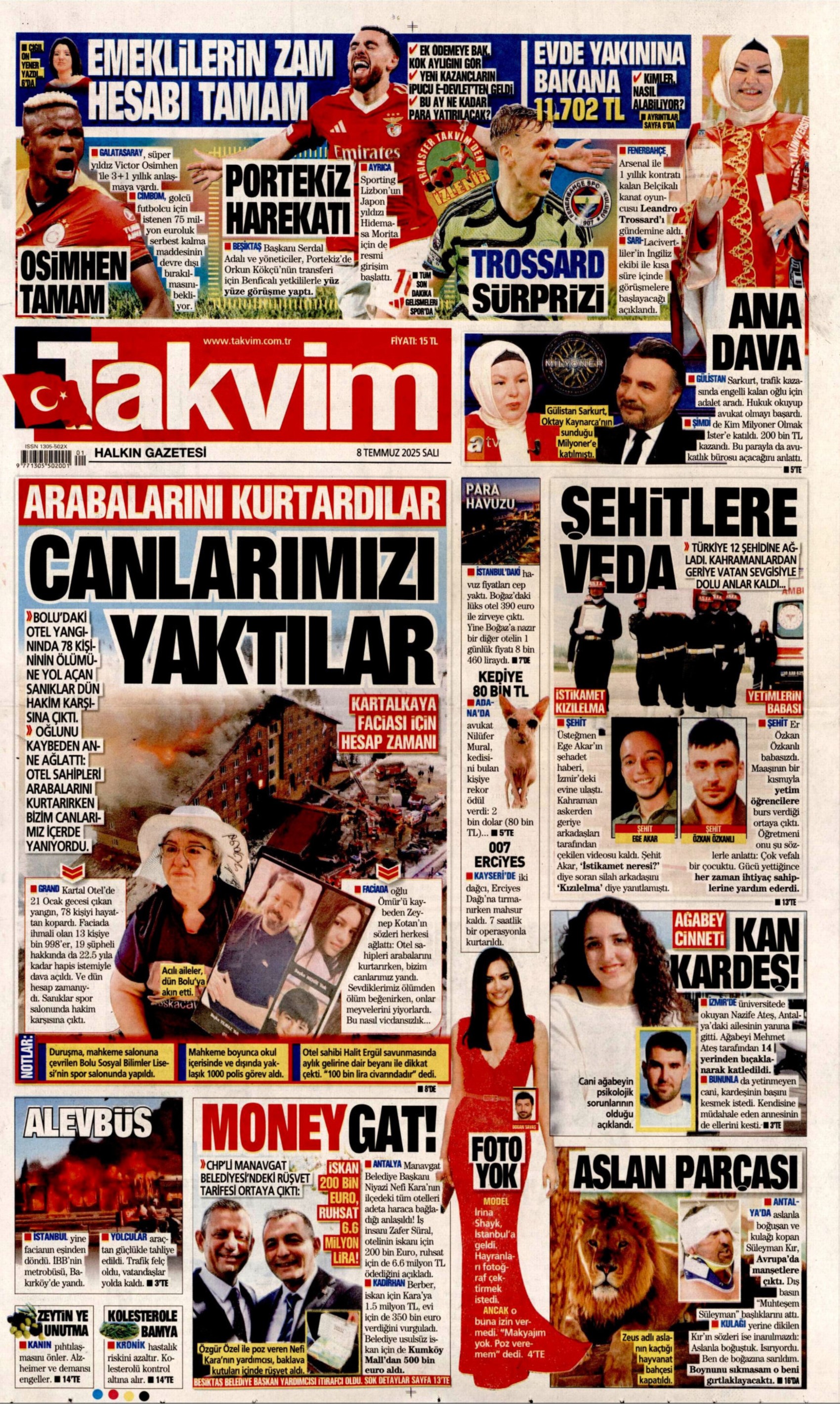 8 Temmuz 2025 gazete manşetleri: Gazeteler, Erdoğan-DEM Parti görüşmesini nasıl gördü?