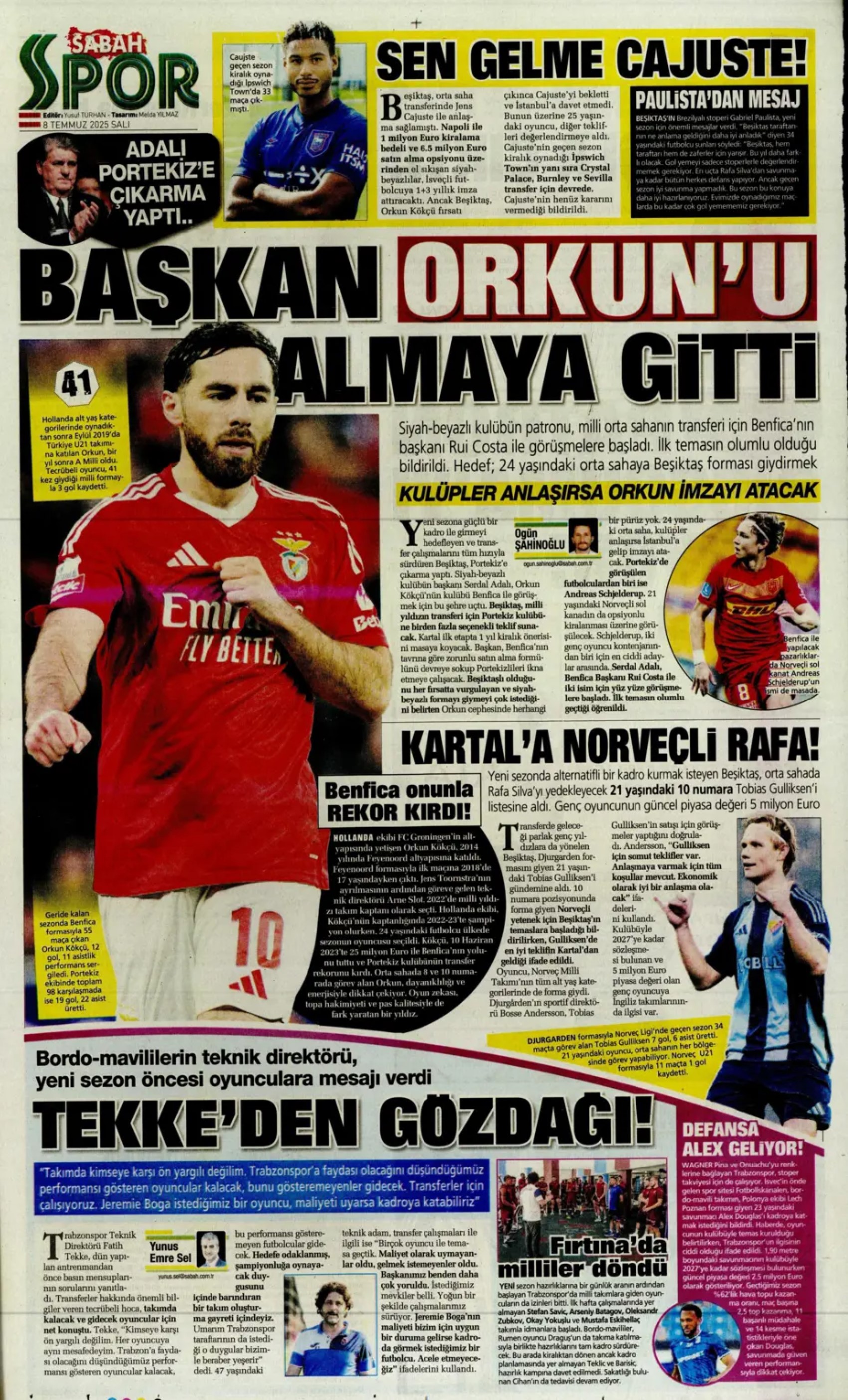 Sporda günün manşetleri... Osimhen koptu geliyor, Çalhanoğlu transferinde sıcak saatler: Beşiktaş'tan Lizbon çıkarması
