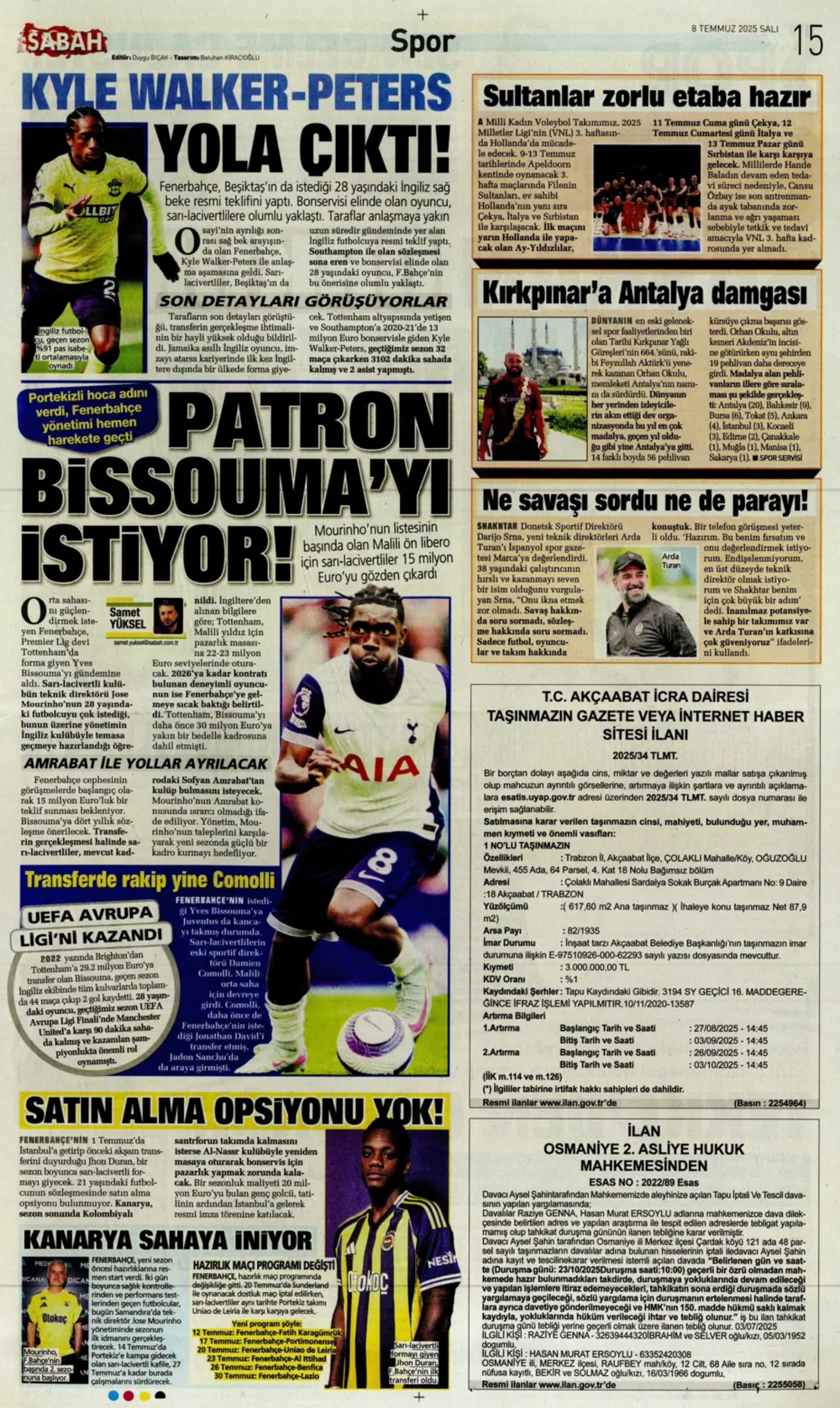 Sporda günün manşetleri... Osimhen koptu geliyor, Çalhanoğlu transferinde sıcak saatler: Beşiktaş'tan Lizbon çıkarması