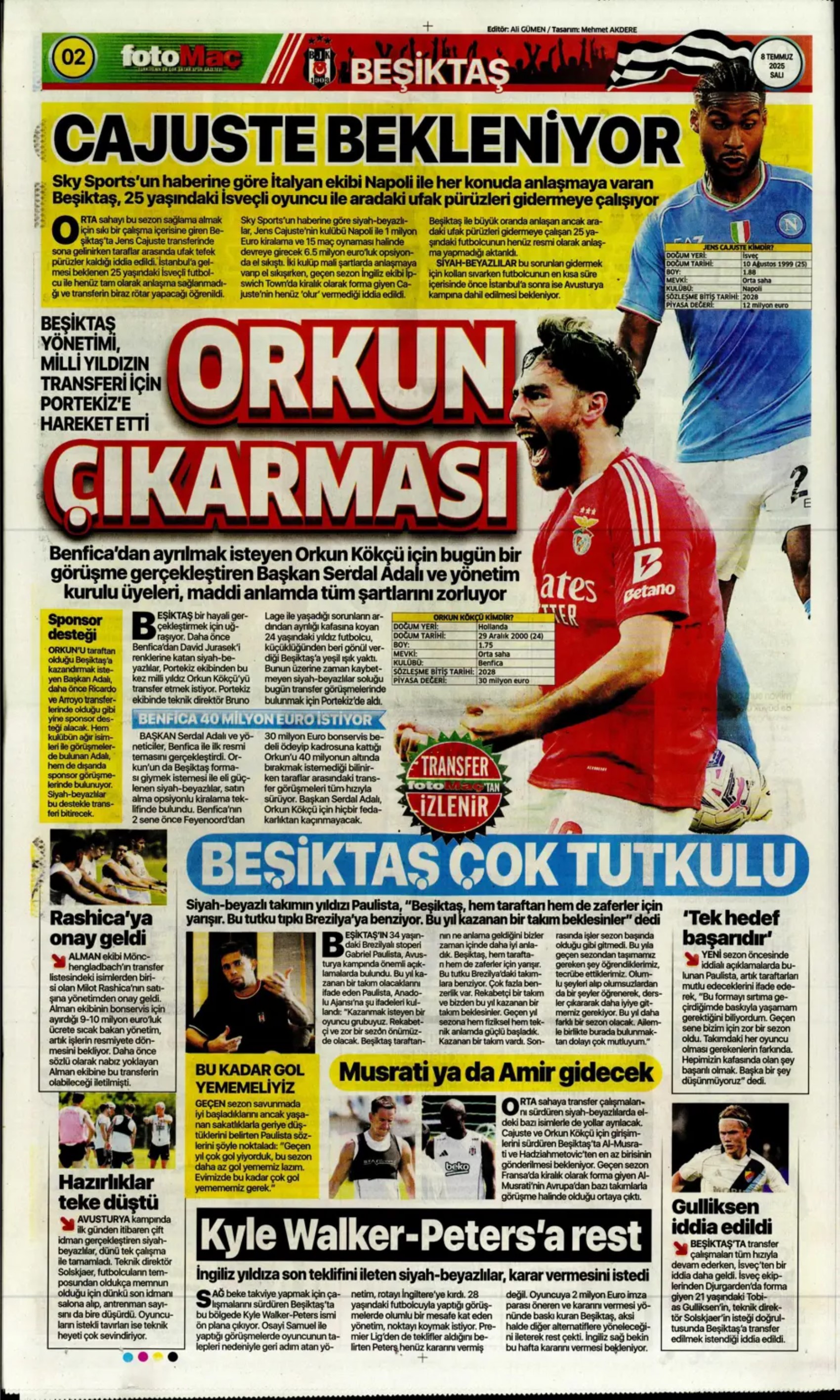 Sporda günün manşetleri... Osimhen koptu geliyor, Çalhanoğlu transferinde sıcak saatler: Beşiktaş'tan Lizbon çıkarması