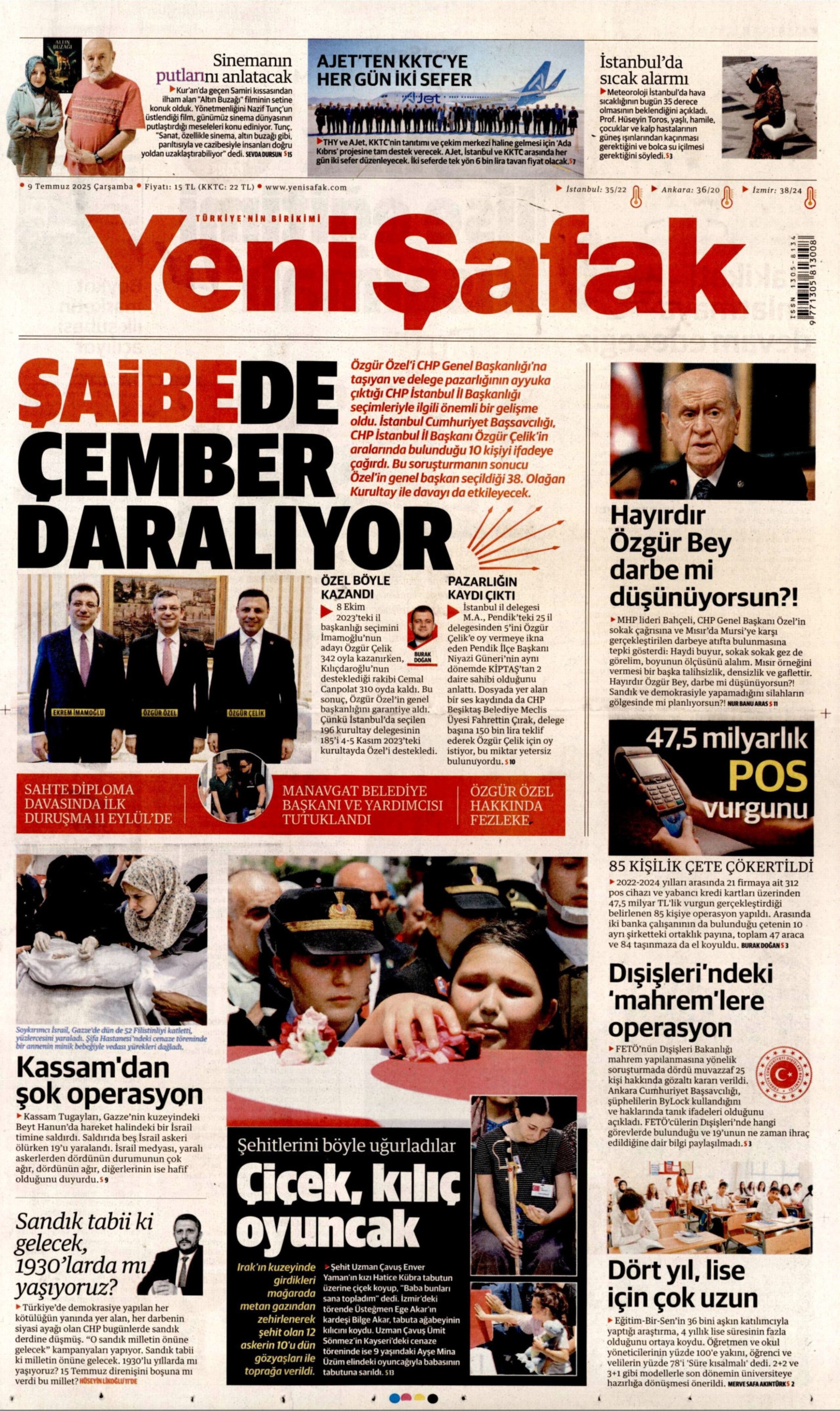 Canlı yayın talebine destek vermişti: Gazeteler Bahçeli ve Özel'in karşılıklı açıklamalarını nasıl gördü? (9 Temmuz 2025 gazete manşetleri)