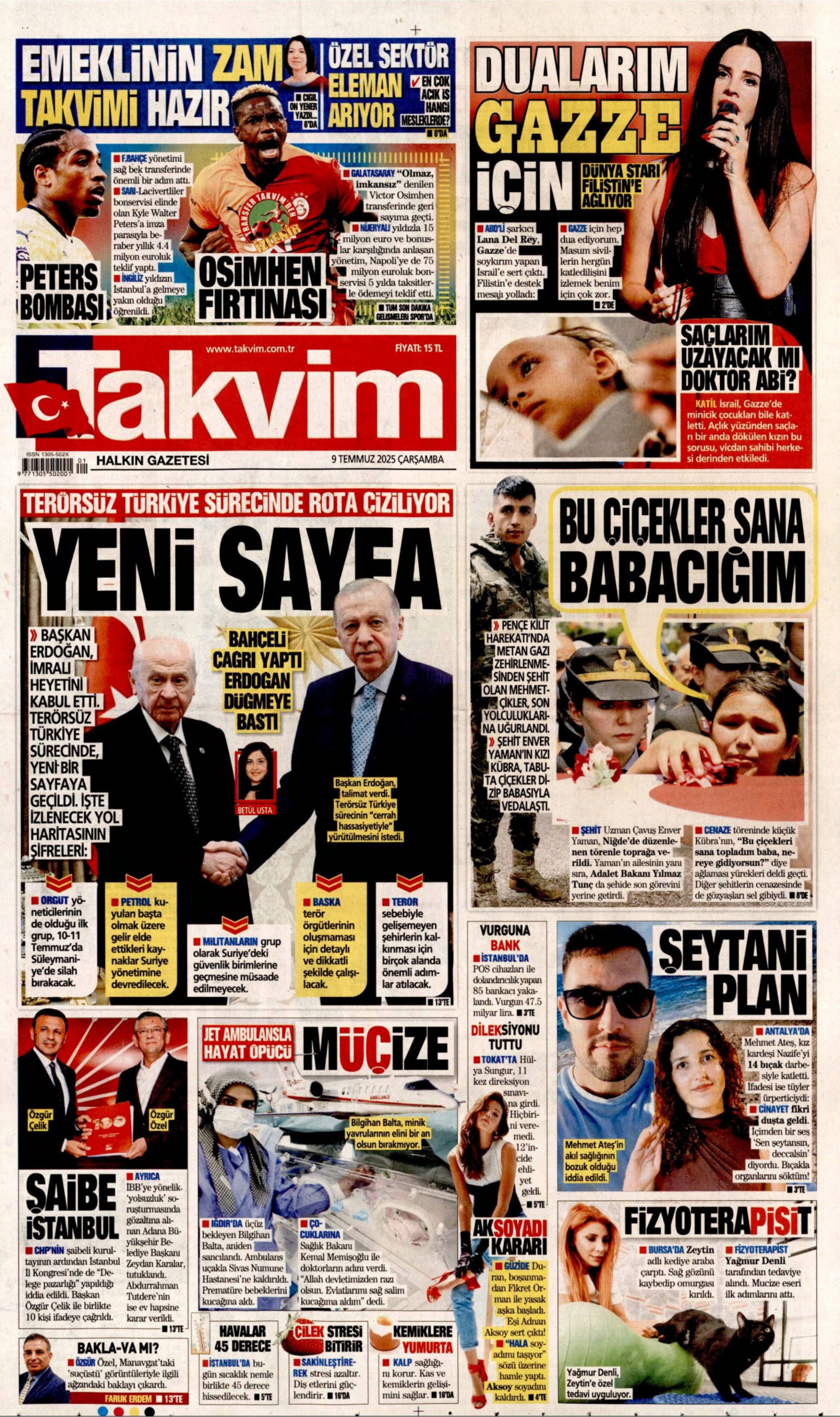 Canlı yayın talebine destek vermişti: Gazeteler Bahçeli ve Özel'in karşılıklı açıklamalarını nasıl gördü? (9 Temmuz 2025 gazete manşetleri)