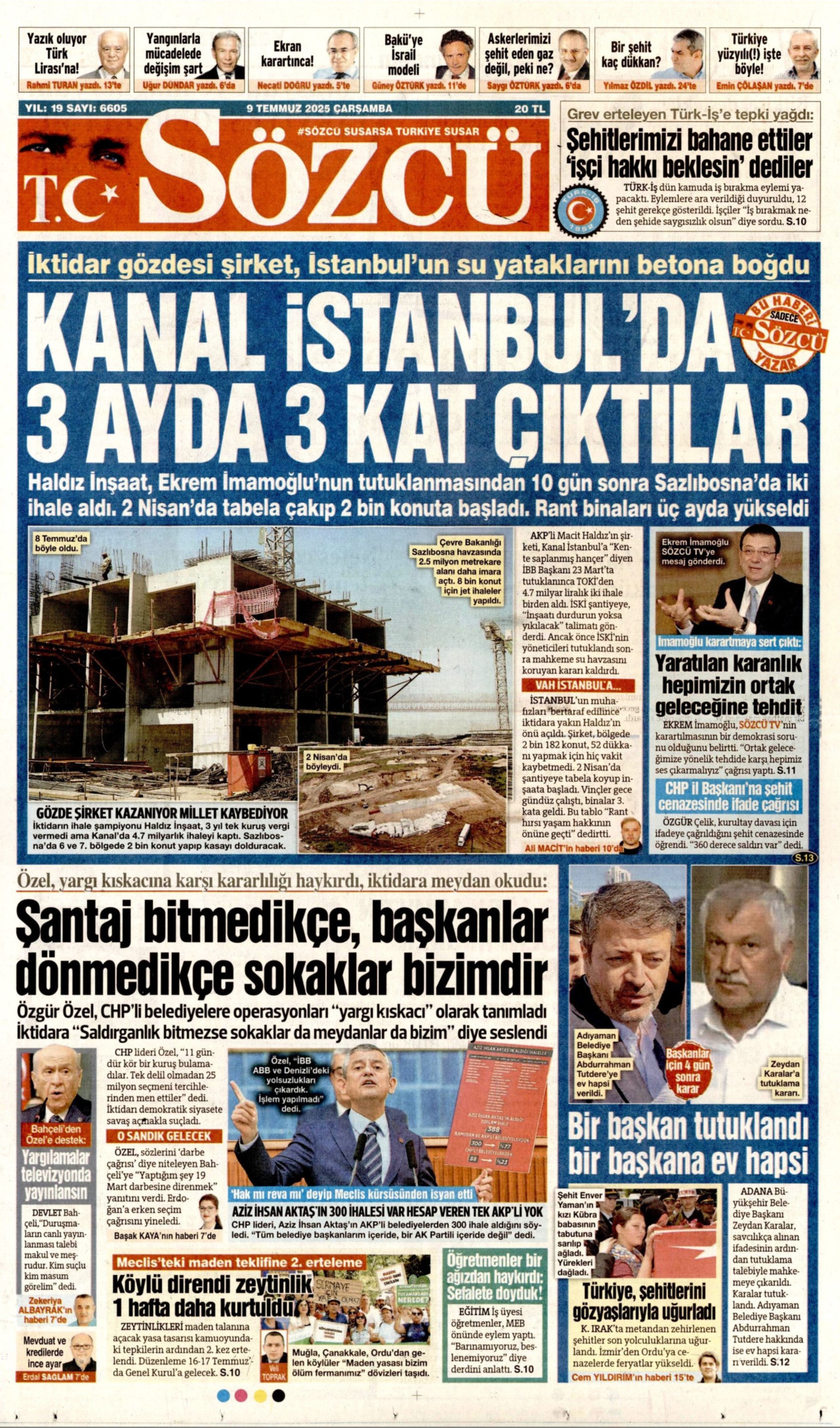 Canlı yayın talebine destek vermişti: Gazeteler Bahçeli ve Özel'in karşılıklı açıklamalarını nasıl gördü? (9 Temmuz 2025 gazete manşetleri)