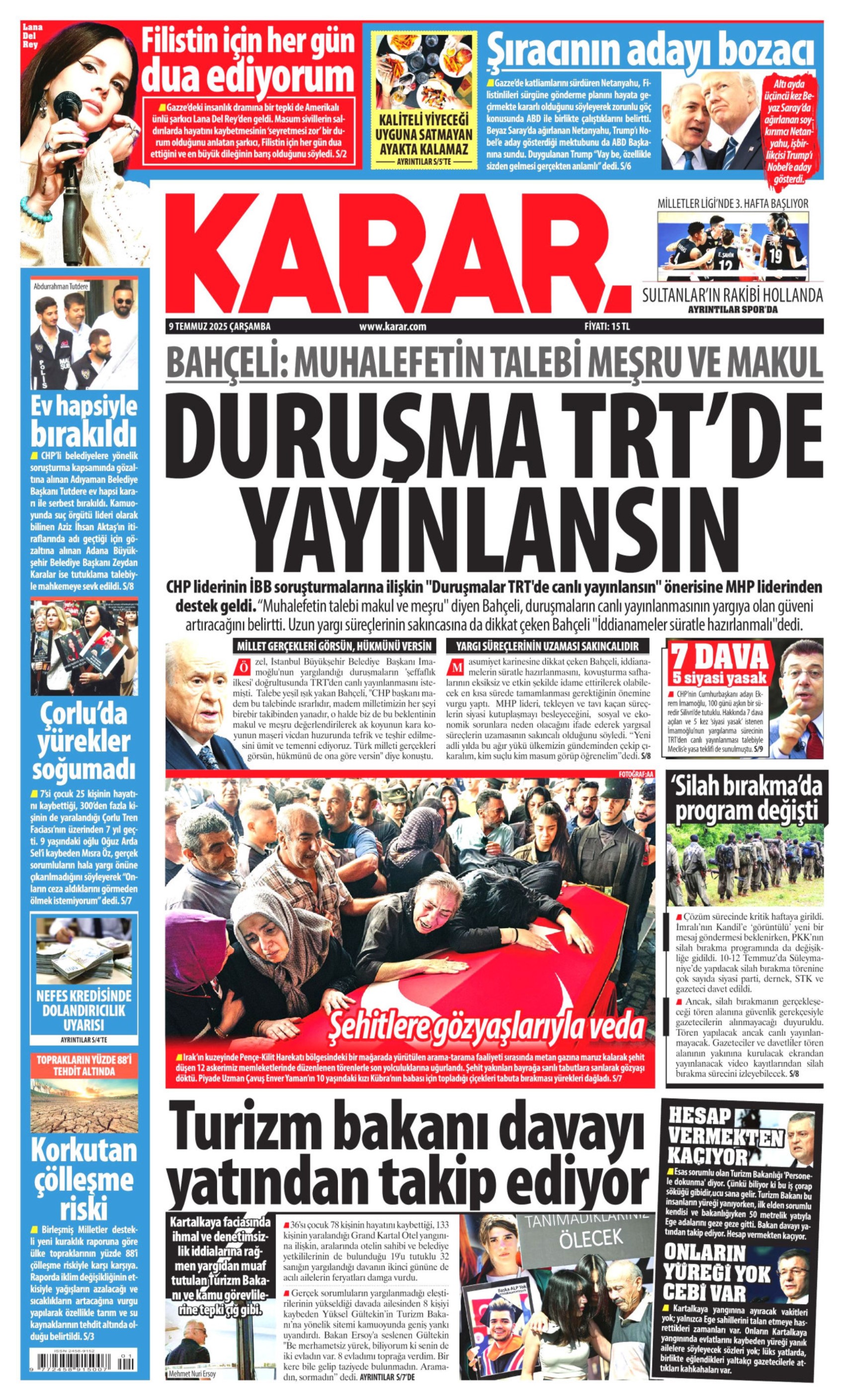 Canlı yayın talebine destek vermişti: Gazeteler Bahçeli ve Özel'in karşılıklı açıklamalarını nasıl gördü? (9 Temmuz 2025 gazete manşetleri)