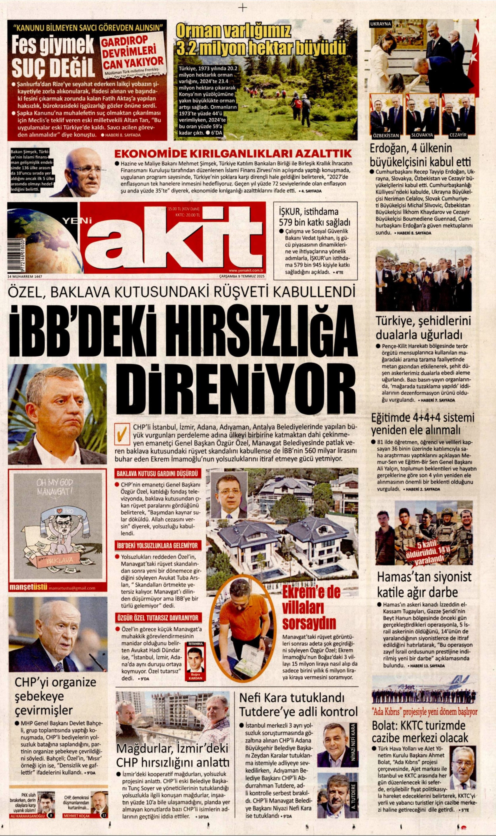 Canlı yayın talebine destek vermişti: Gazeteler Bahçeli ve Özel'in karşılıklı açıklamalarını nasıl gördü? (9 Temmuz 2025 gazete manşetleri)