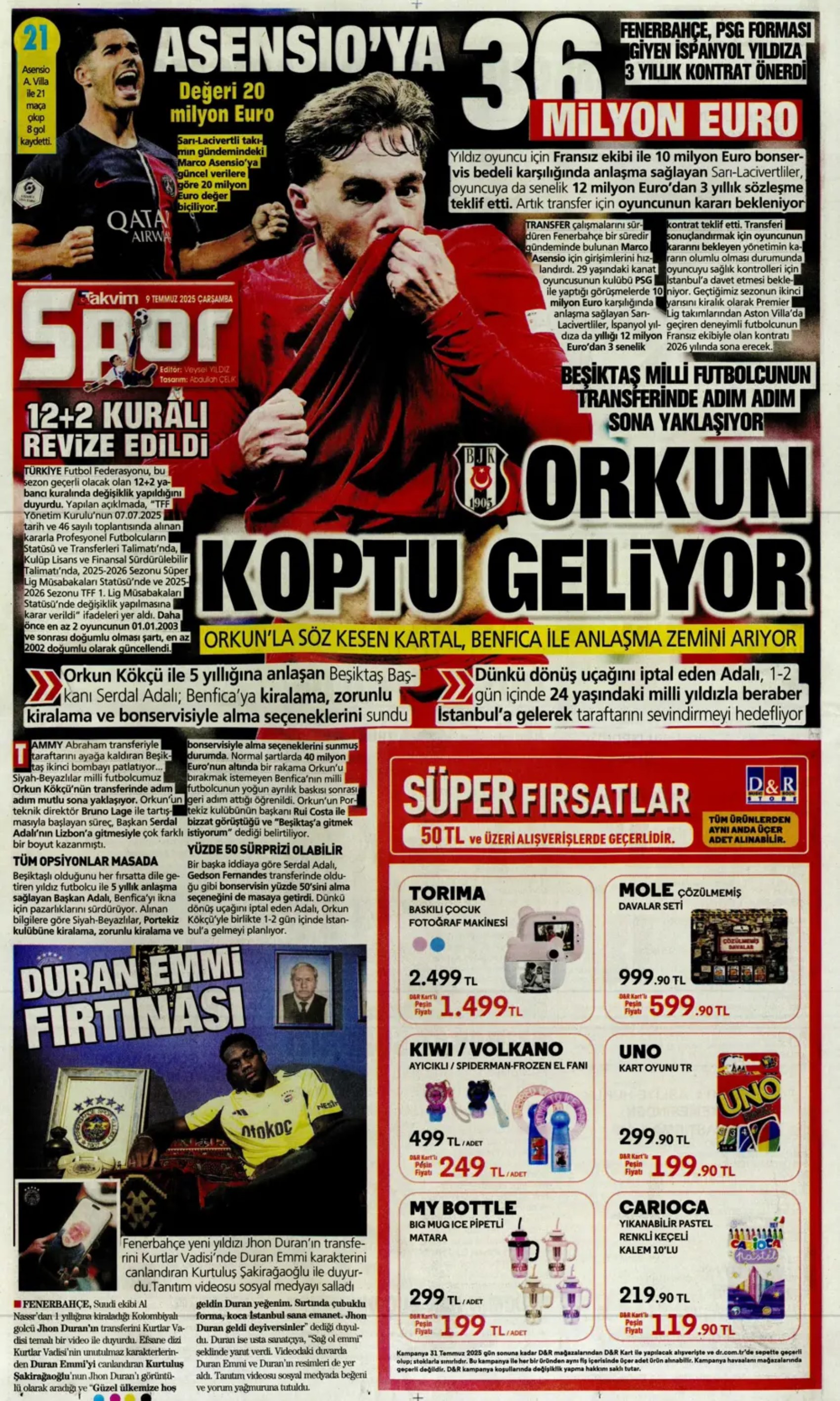 Sporda günün manşetleri: Fenerbahçe'den ezeli rakibine transfer çalımı!