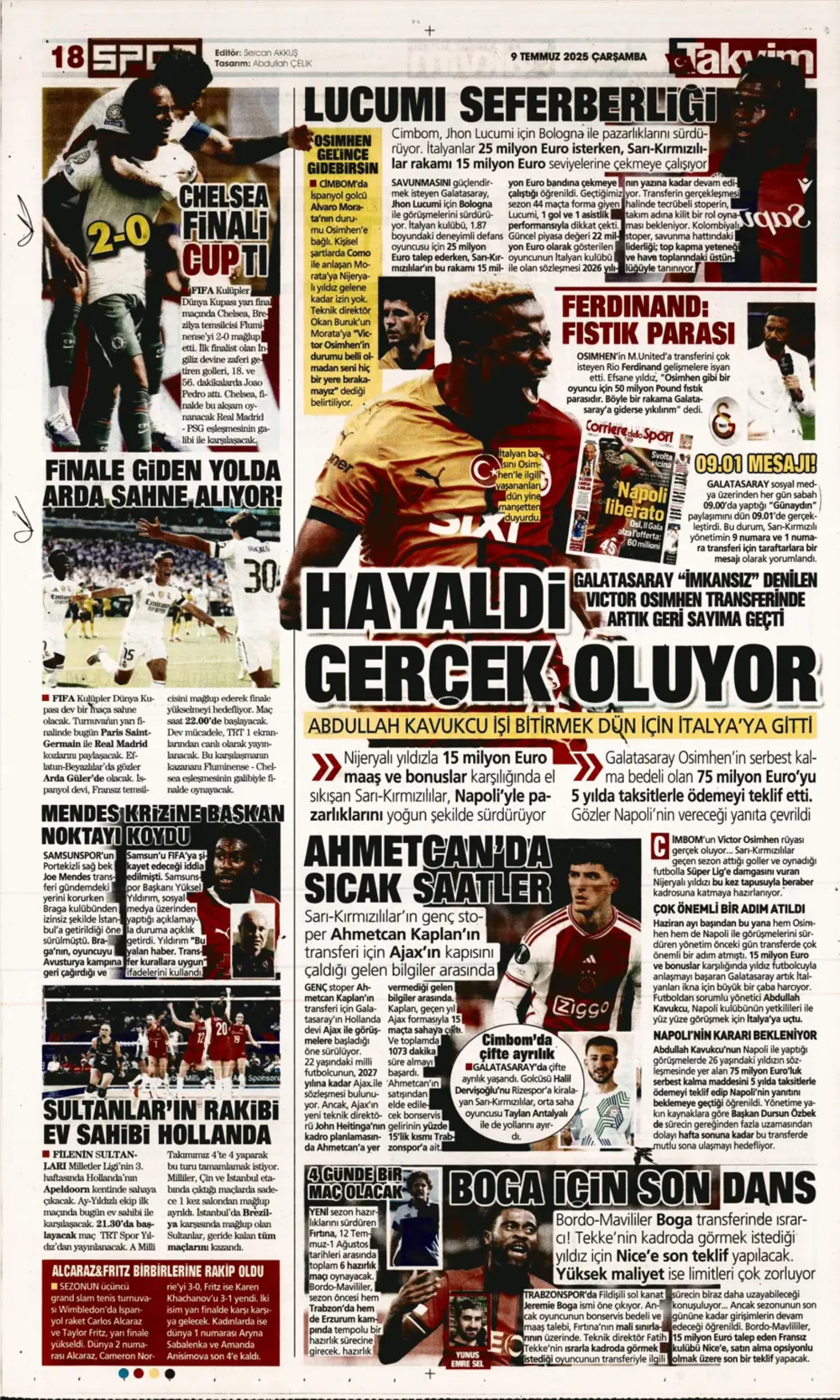 Sporda günün manşetleri: Fenerbahçe'den ezeli rakibine transfer çalımı!