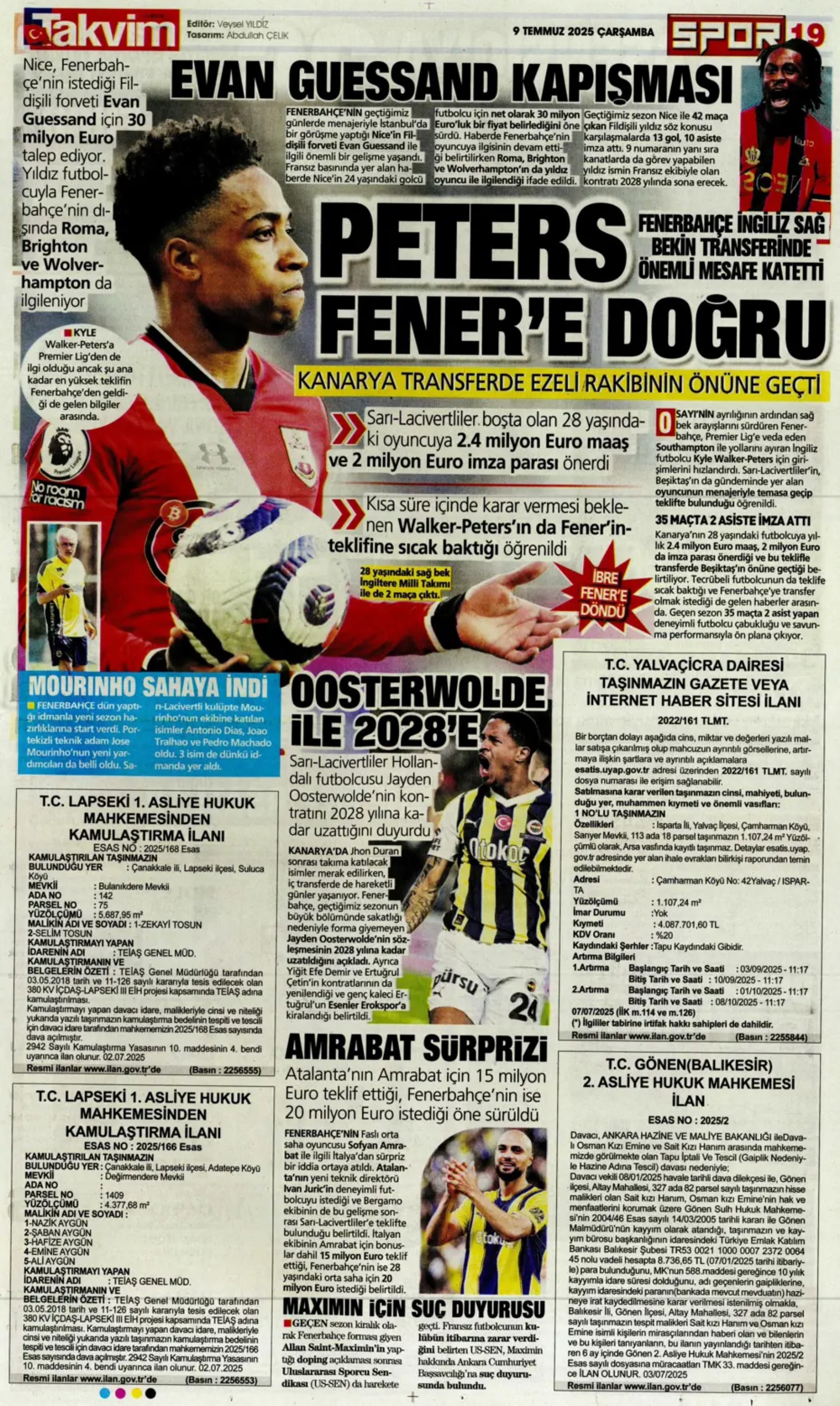 Sporda günün manşetleri: Fenerbahçe'den ezeli rakibine transfer çalımı!