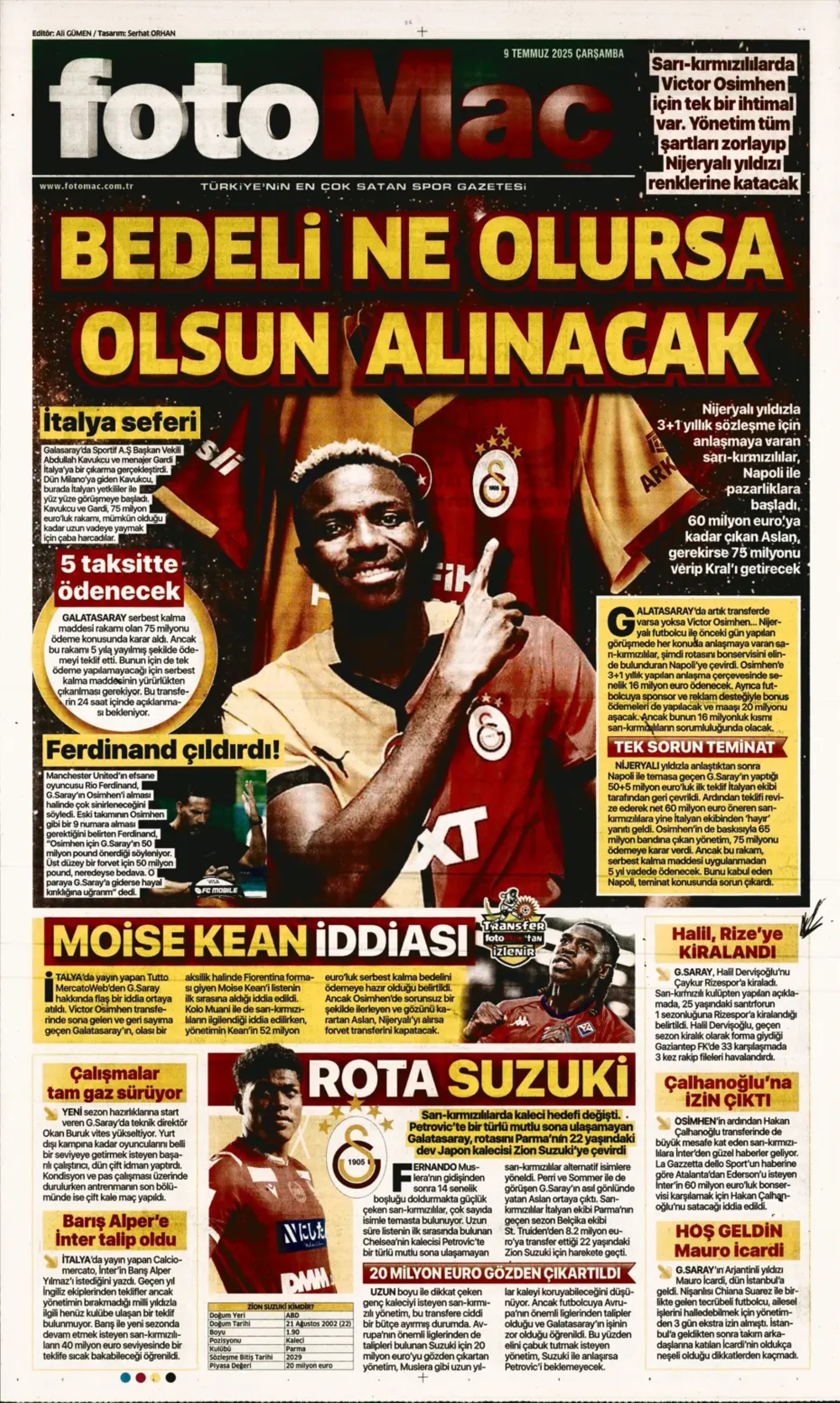 Sporda günün manşetleri: Fenerbahçe'den ezeli rakibine transfer çalımı!