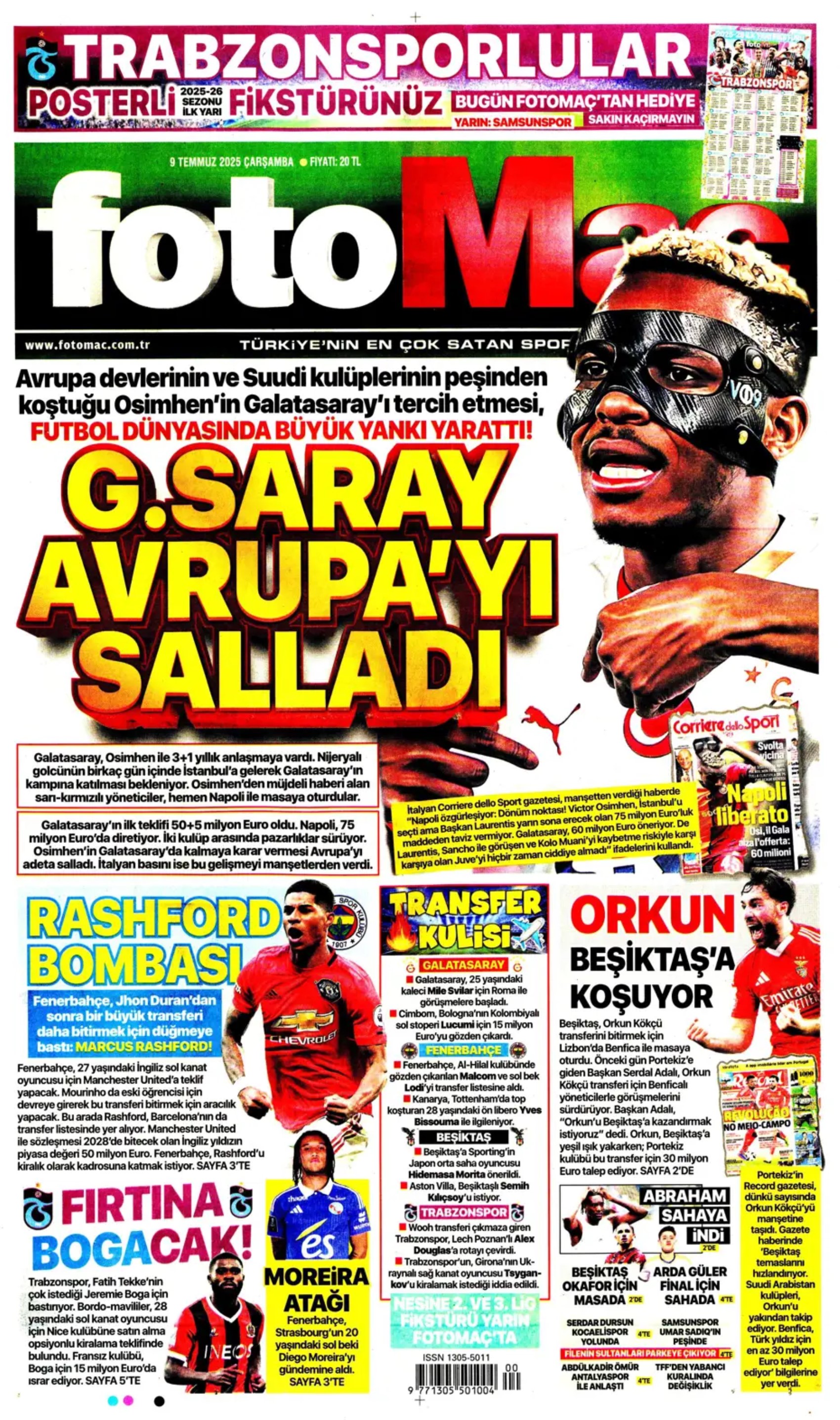 Sporda günün manşetleri: Fenerbahçe'den ezeli rakibine transfer çalımı!