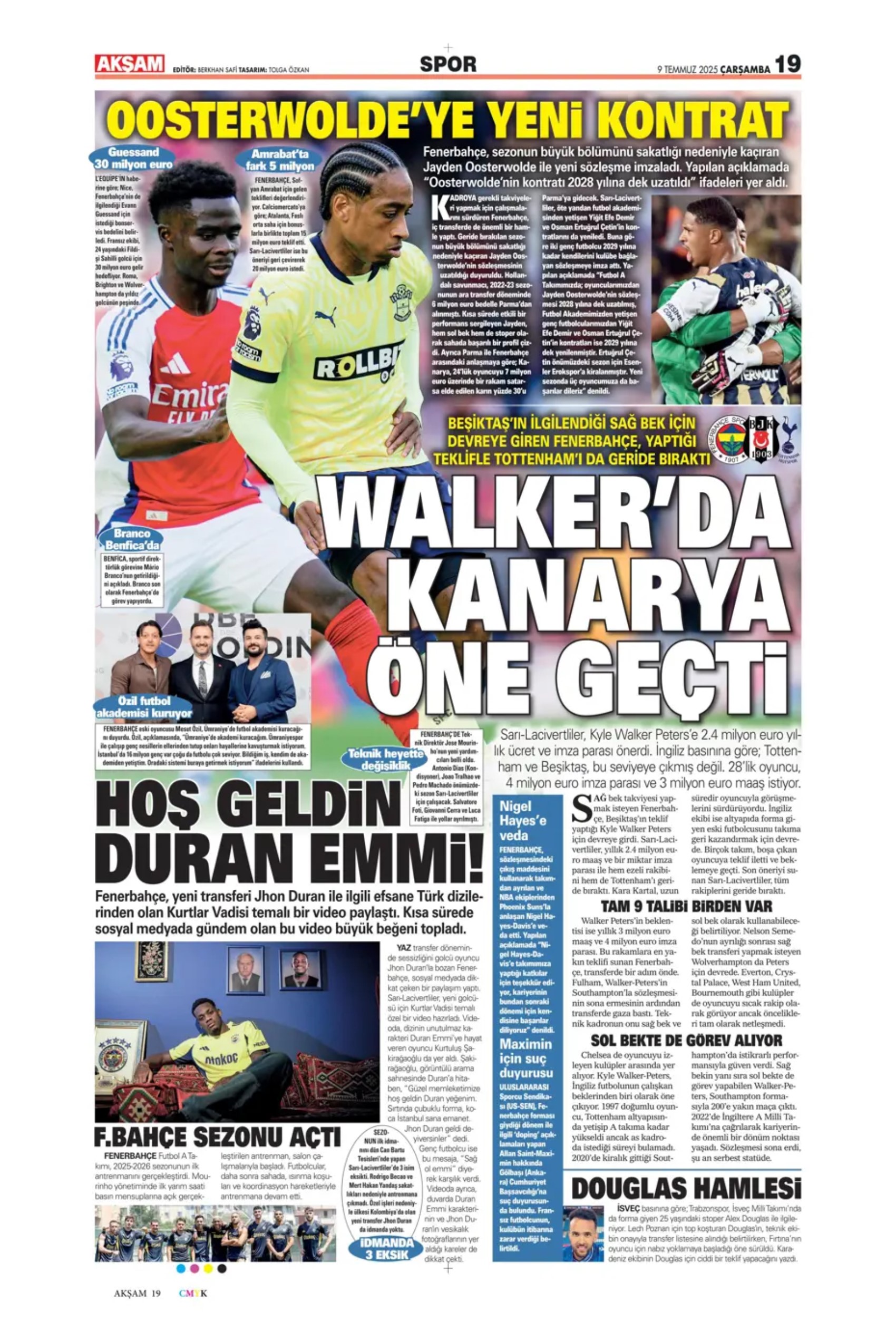 Sporda günün manşetleri: Fenerbahçe'den ezeli rakibine transfer çalımı!