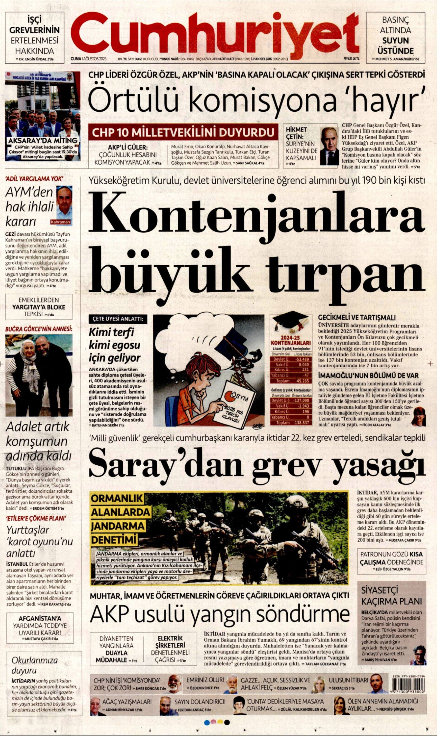 Günün gazete manşetleri... 'Ne işimiz var İmralı'da'