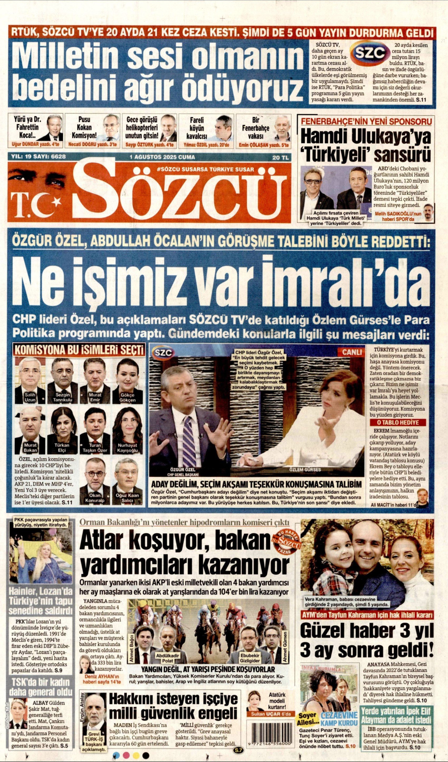 Günün gazete manşetleri... 'Ne işimiz var İmralı'da'