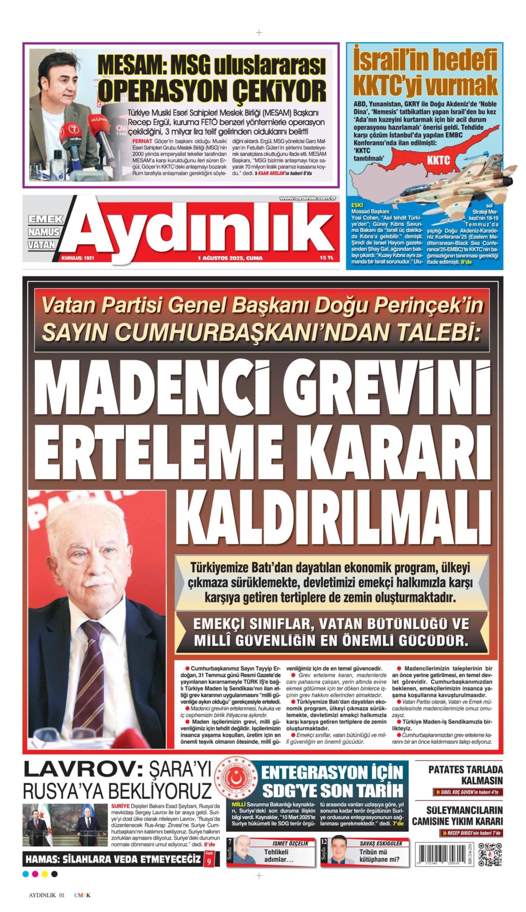 Günün gazete manşetleri... 'Ne işimiz var İmralı'da'
