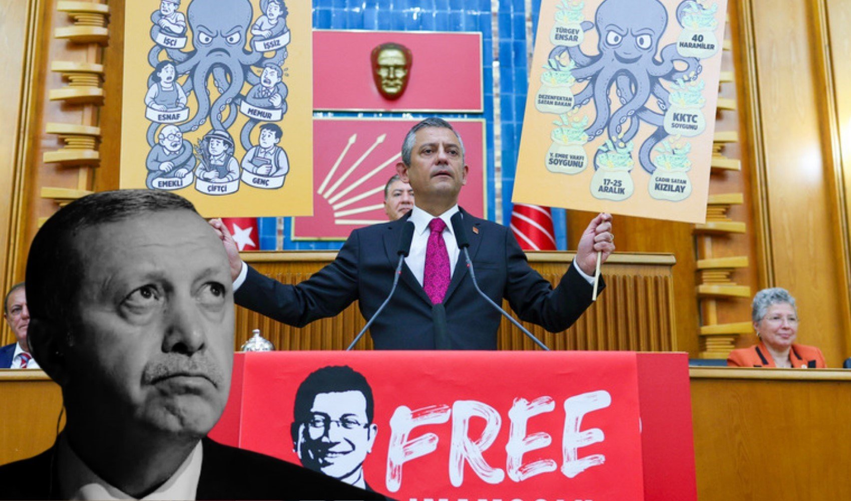 Özgür Özel'den Erdoğan'a bir kez daha ahtapot göndermesi: 17-25 Aralık'ı hatırlattı